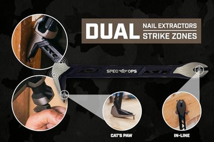 Tools Nail Puller Cats Paw Pry Bar for Prying, Demolition & Nail Pulling,