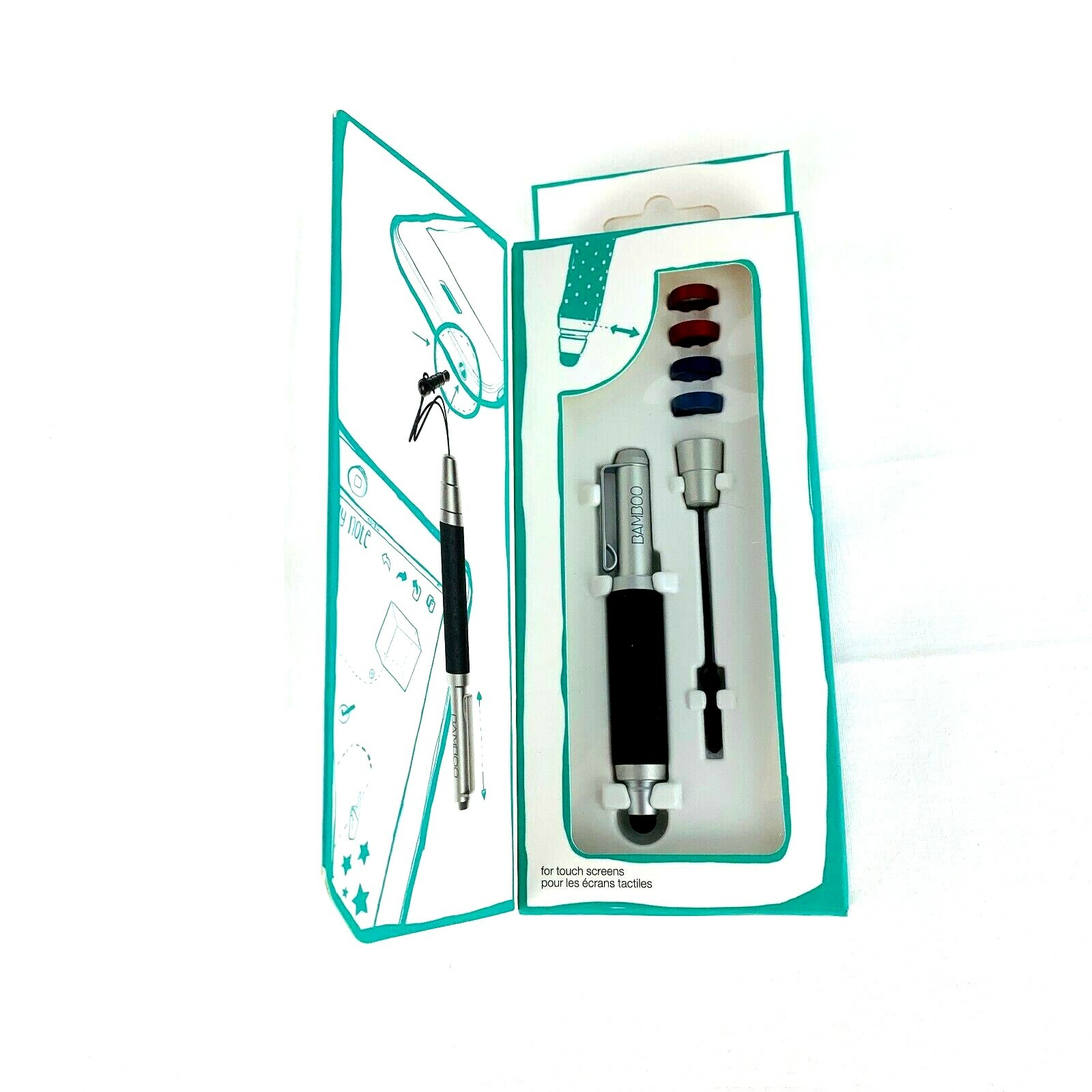 3 Wacom Bamboo Pocket Expandable Stylus Touch Screen iPad iPhone Kindle Android