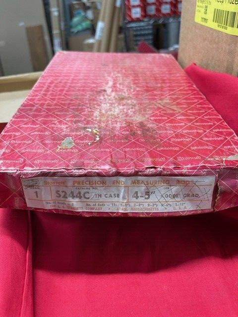 Starrett S244C Precision End Measuring Rod Set 4-5" Range Vintage
