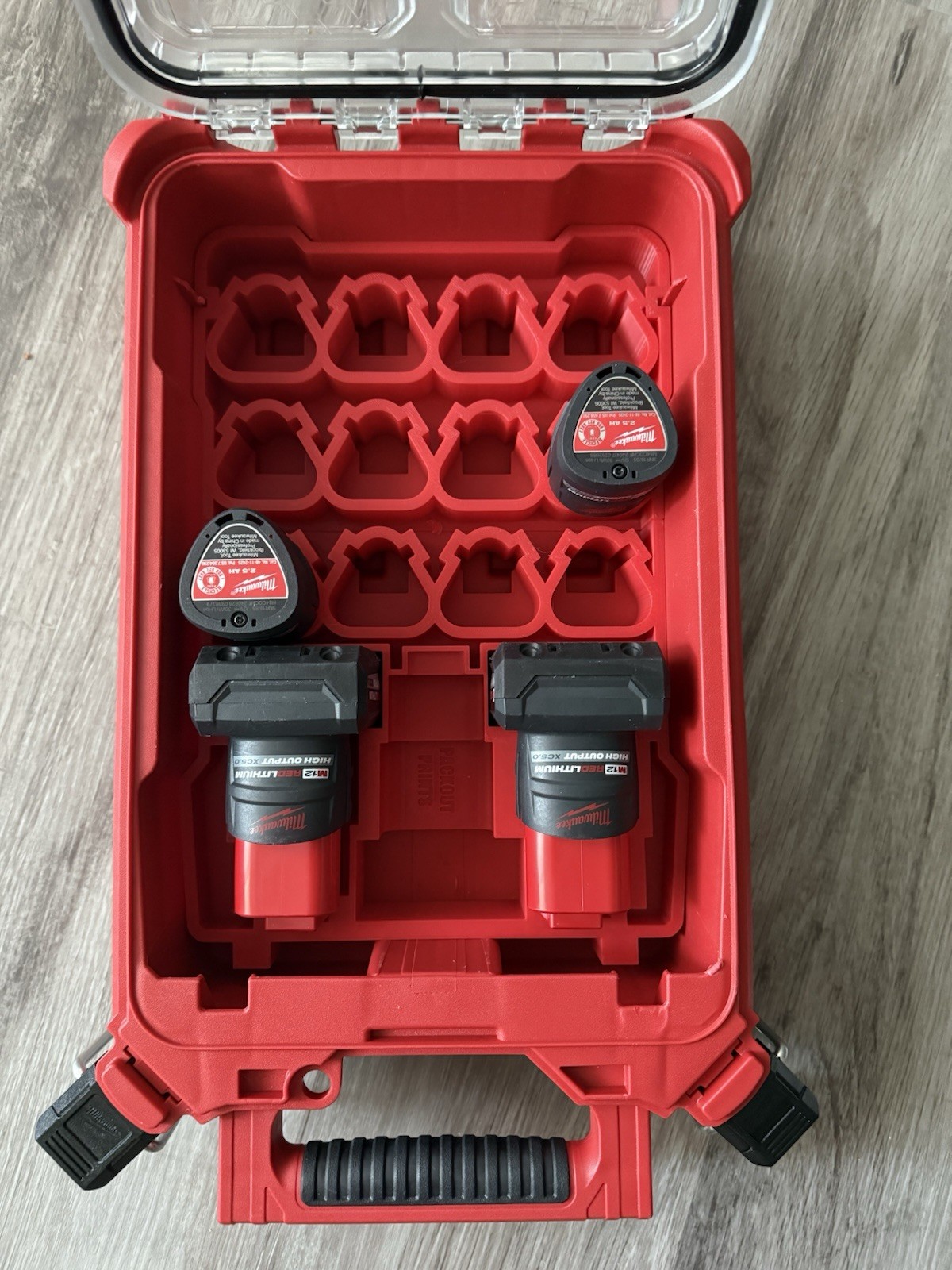 Milwaukee Packout M12 Battery Holder Insert- Red (48-22-8435)