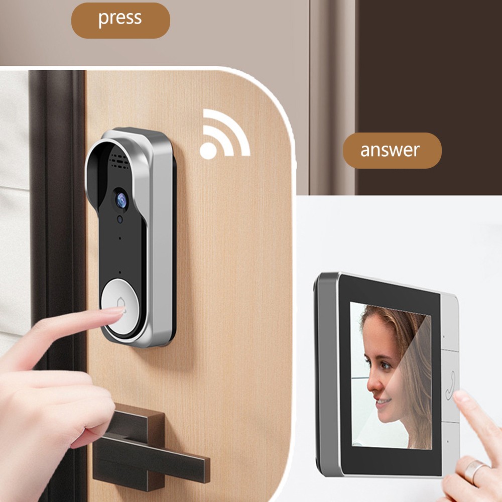 Wireless Security Smart Doorbell Intercom Two-Way Video Camera Bell Chime 1080P