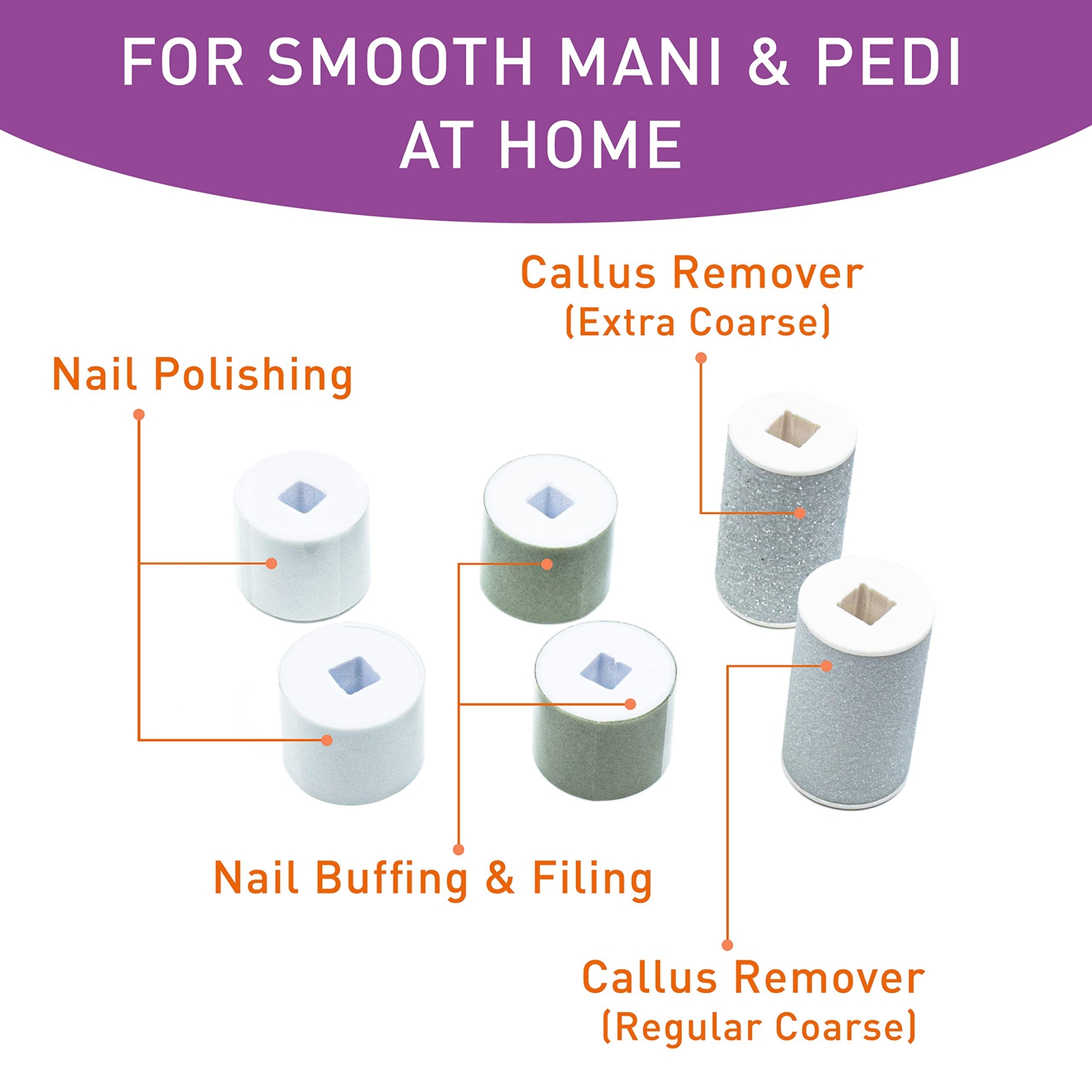 Refill Rollers for Own Harmony Electric Nail File Set & Foot Callus Remover -...