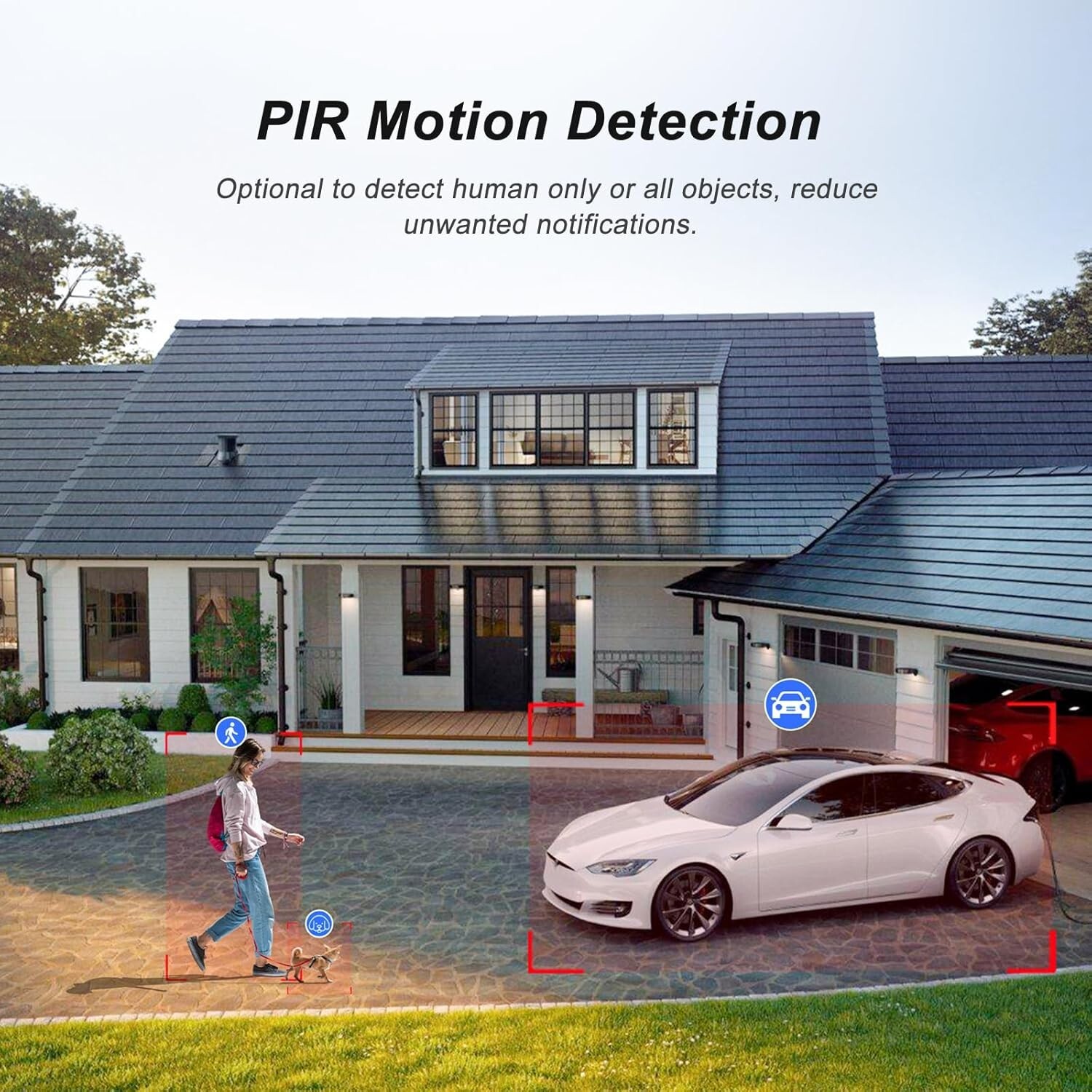 2K 4MP Solar Security Camera Outdoor Home Surveillance PIR 2-Way Talk + 64GB