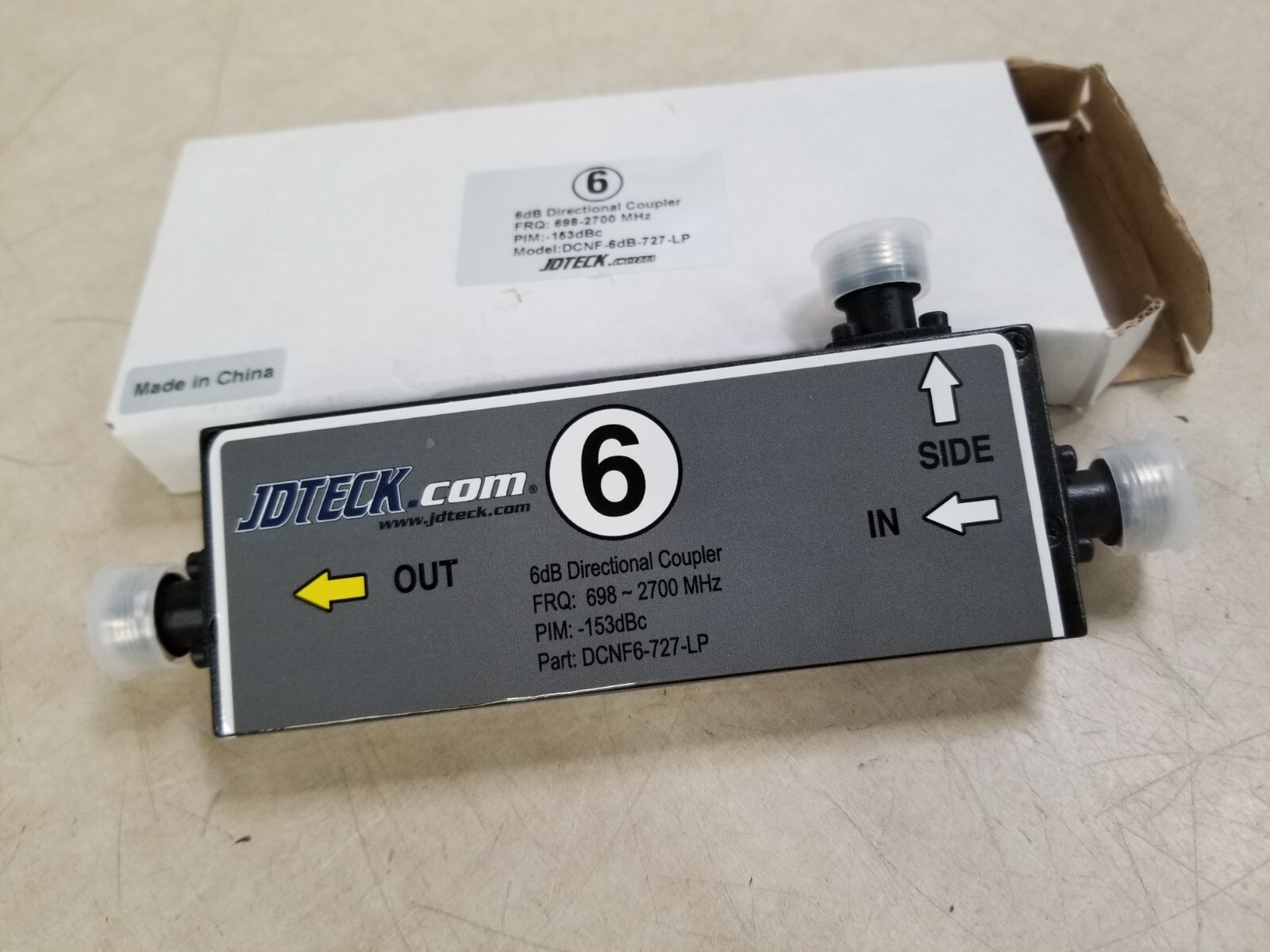 JDTECK DCNF-6dB-727-LP Directional Coupler 6 dB