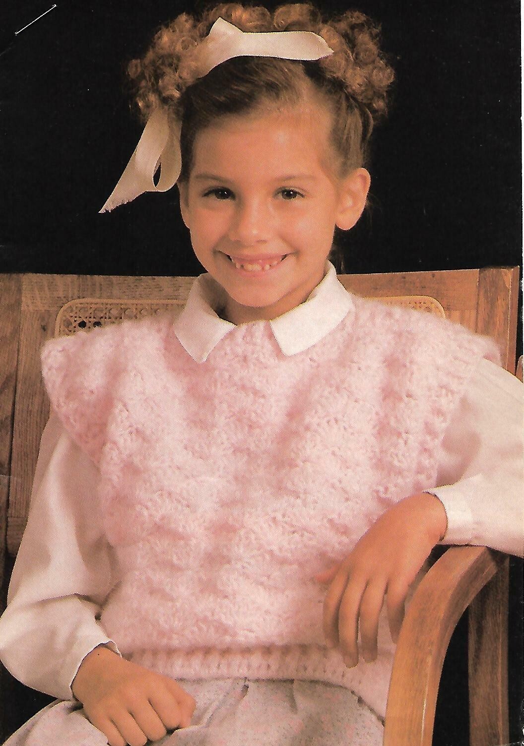 Girl's Pretty in Pink Vest crochet PATTERN INSTRUCTIONS