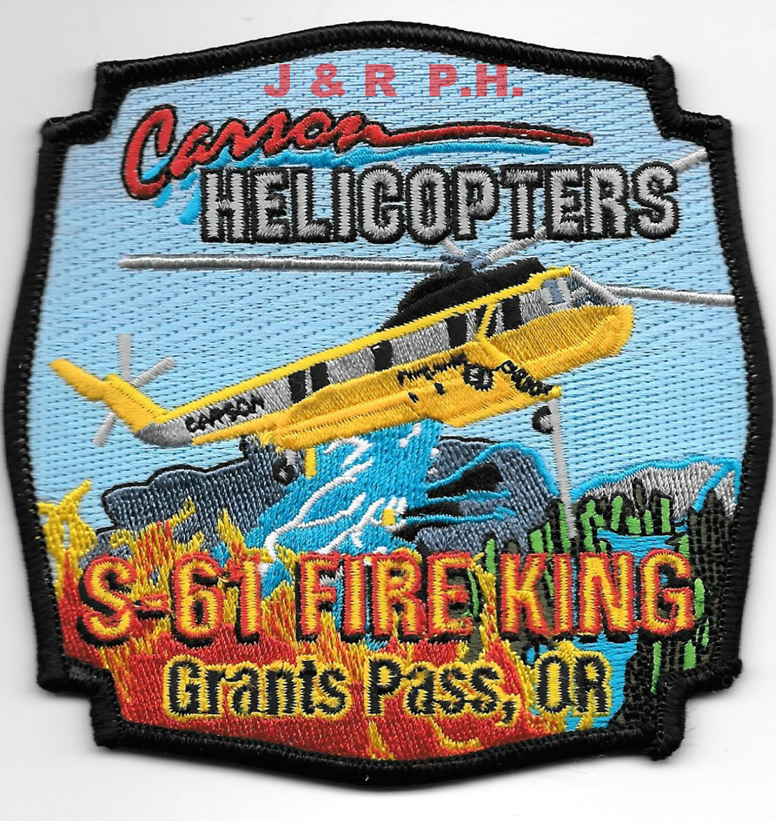 Wildland - Carson Helo's  "S-61 Fire King", Grants Pass, OR (4" x 4") fire patch