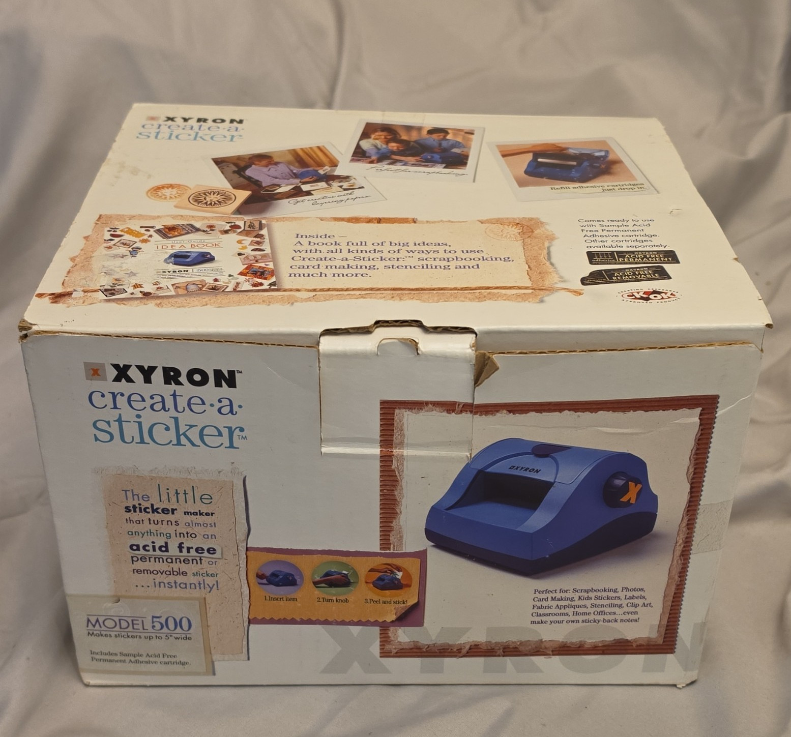 Xyron Create-a-Sticker Model 500 Sticker Maker Machine w/ Box & Idea Book