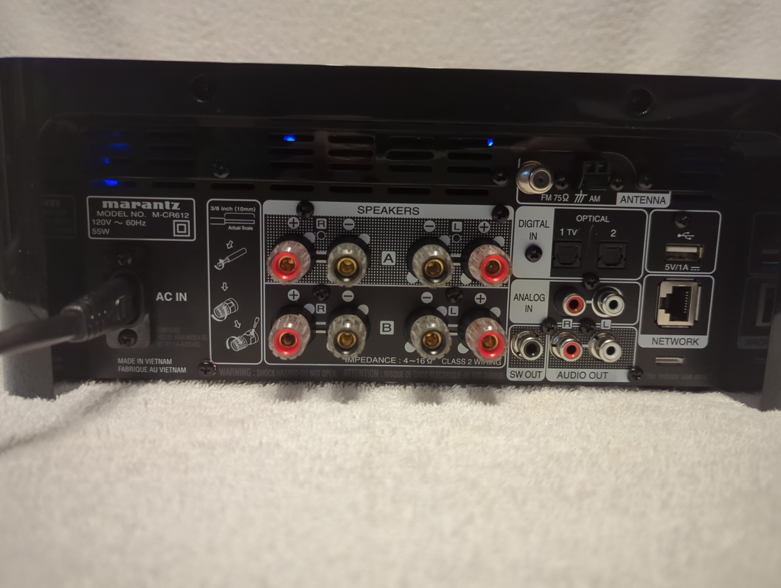 Marantz M-CR612 Network CD Receiver HEOS Bluetooth AirPlay 2 - Tested Working