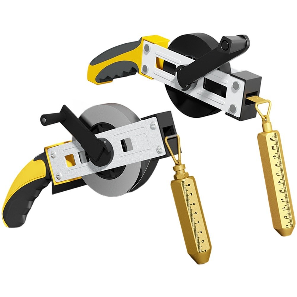 Oil Dipstick with Carbon Steel Tape and Rubber Handle for Tank Measurement