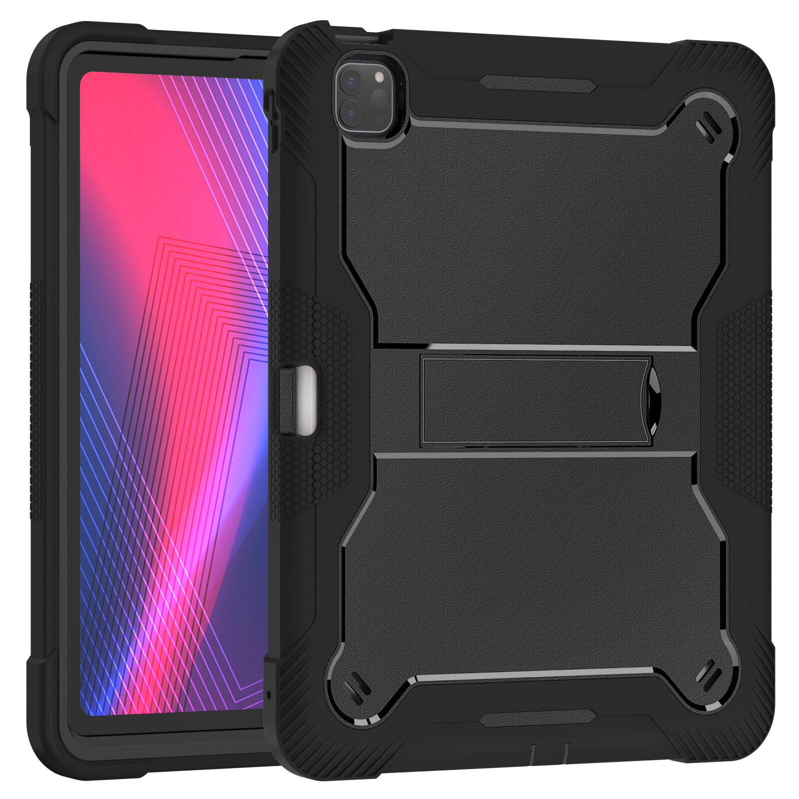 For M4 iPad Pro 13/11 Air 13/11 2024 Shockproof Bicolor Hybrid Armor Case Cover