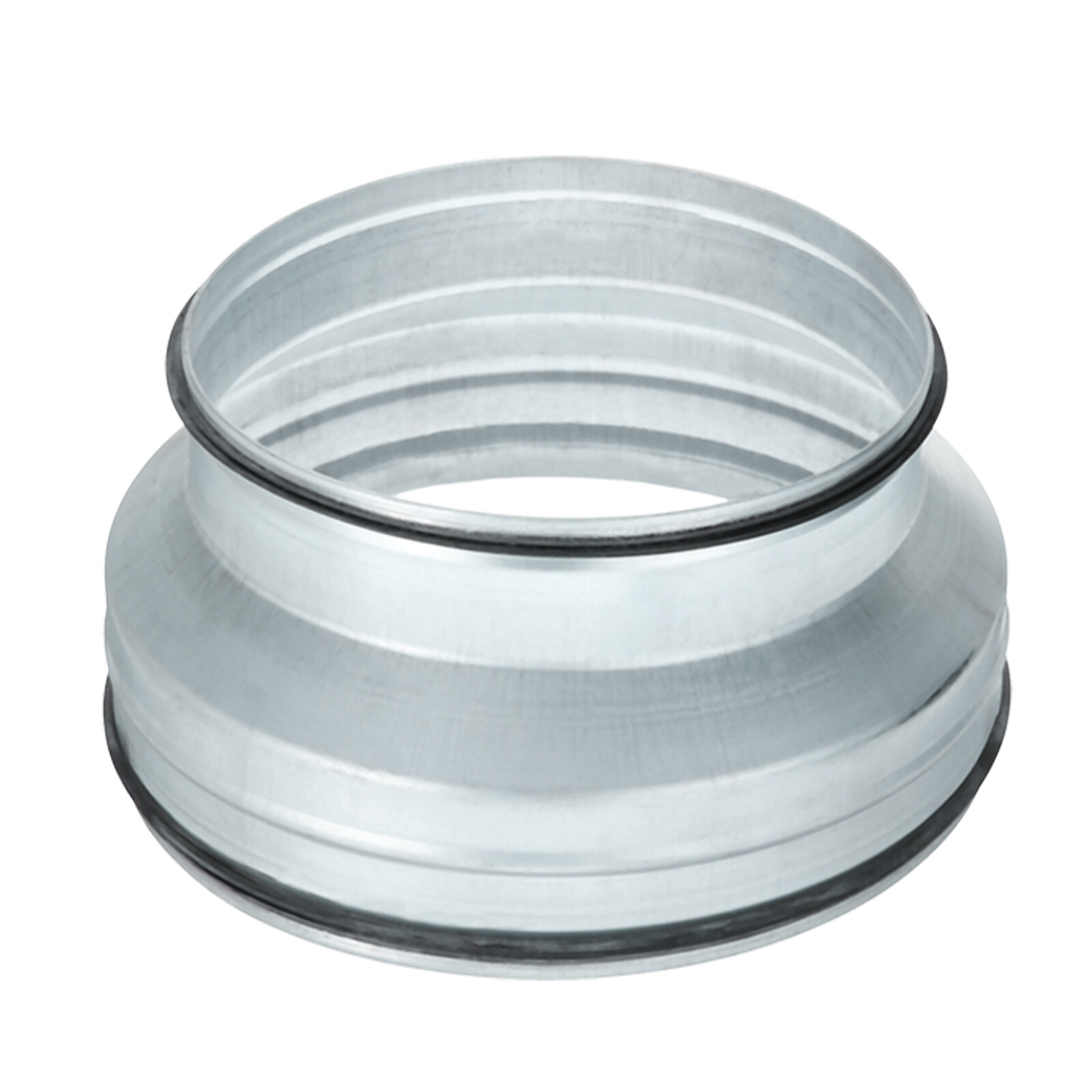 10 Inch to 8 Inch Galvanized Steel Round Duct Reducer with Rubber Gasket