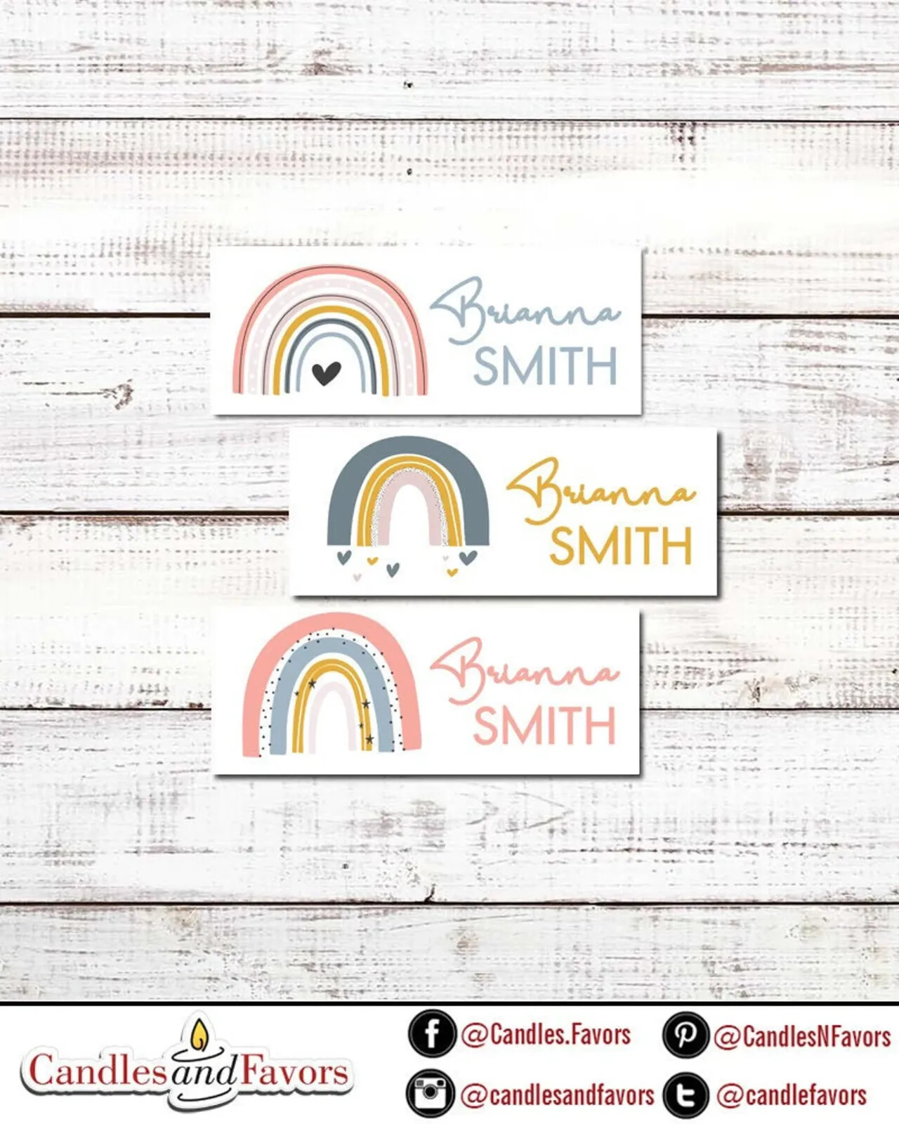 Rainbow Label | Name Labels | Waterproof Vinyl School Supply Stickers