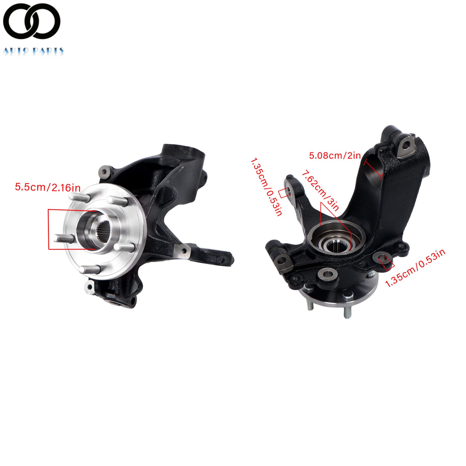 Front Steering Knuckle & Wheel Hub Bearing Assembly Driver For Ford Focus 2.0L