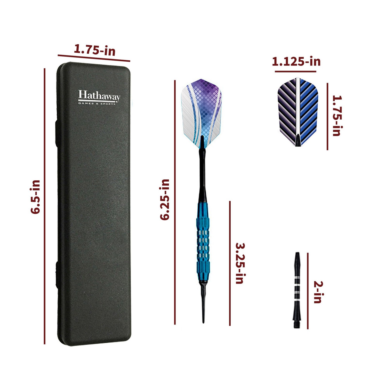 Hathaway Galaxy Soft Tip Darts 3 Set Black/Multi BG1057