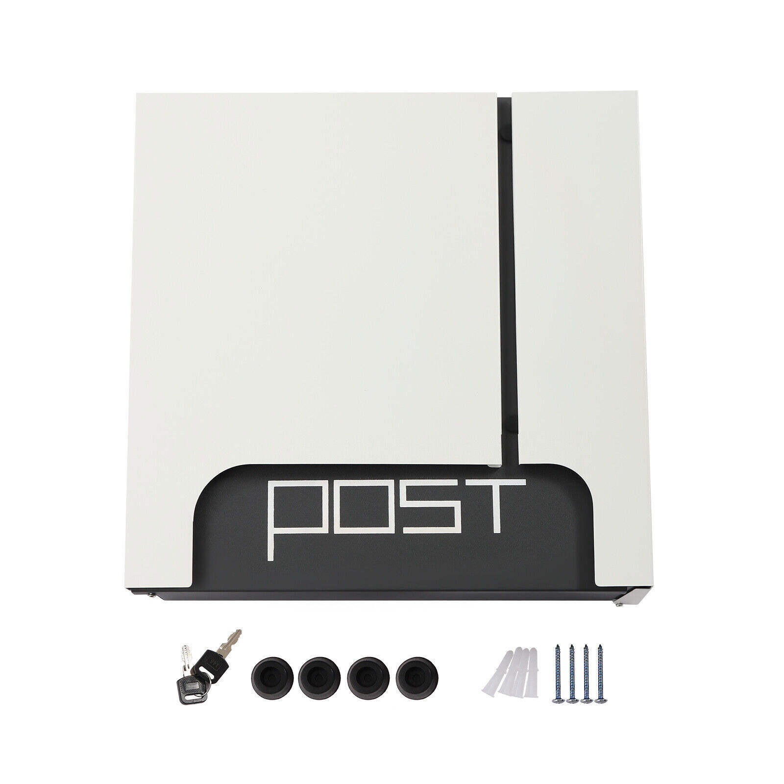 Rectangular Post Box Large Letter Mail Box Steel Lockable Wall Mount Mailbox New