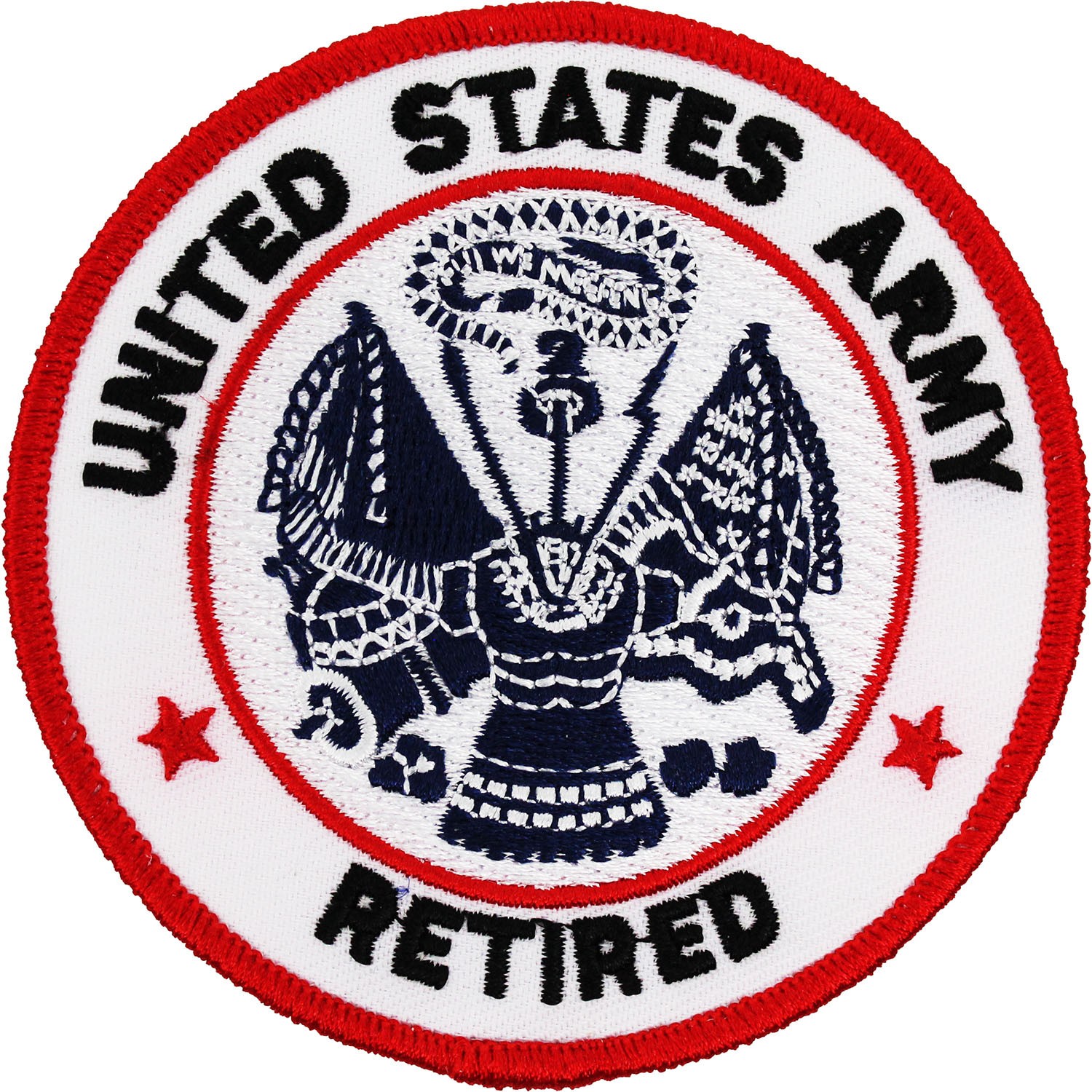 Army Logo Retired Patch ( 3 1/2" Wide x 3 1/2" High ) ( Sew-On ) P135