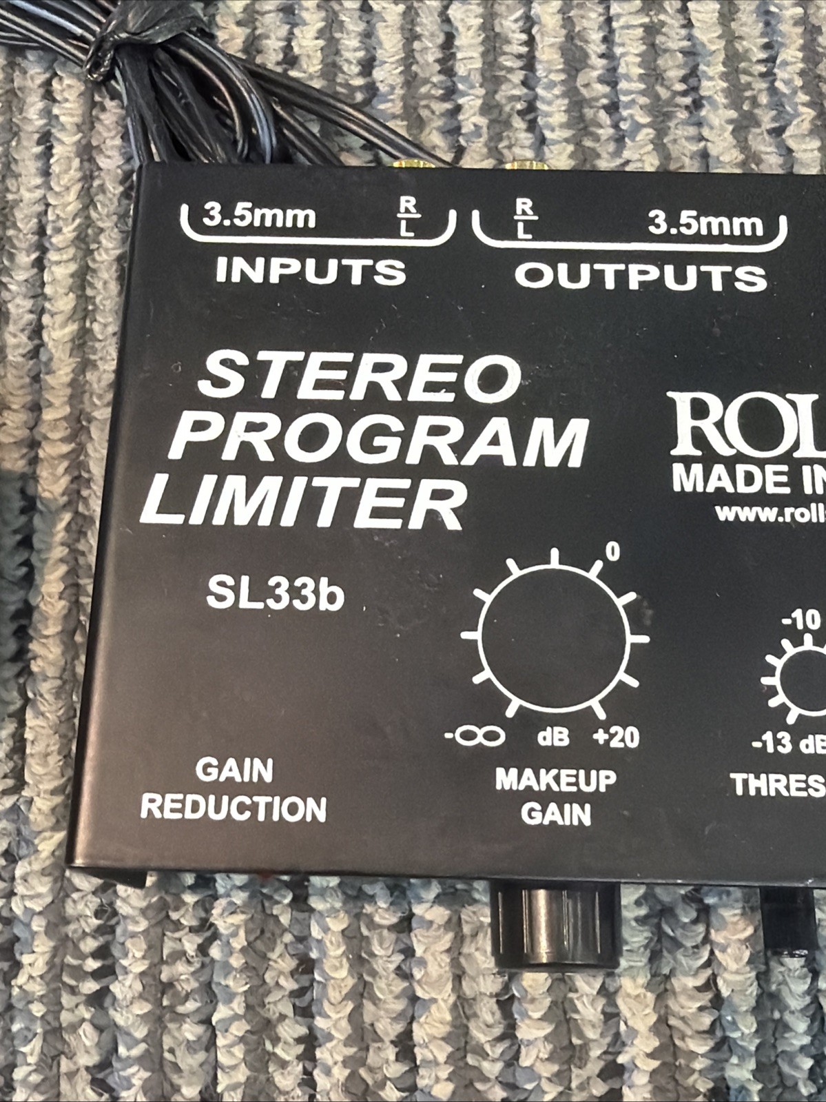 SL33b Mini Stereo Program Limiter with RCA and 3.5mm in/Out Rolls Tested
