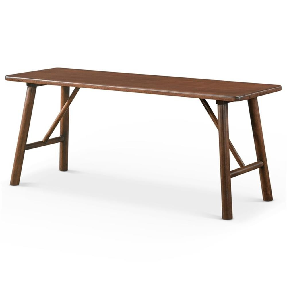 Cluj Mid Century Modern Solid Wood Walnut Dining Bench