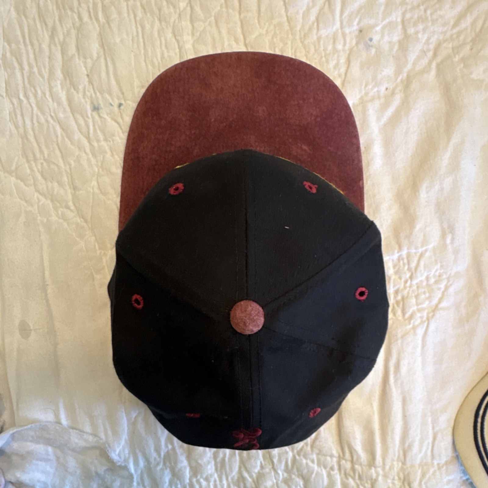 Browning Adjustable Ball Cap One Size Black Burgundy Cotton Polyester Pheasant