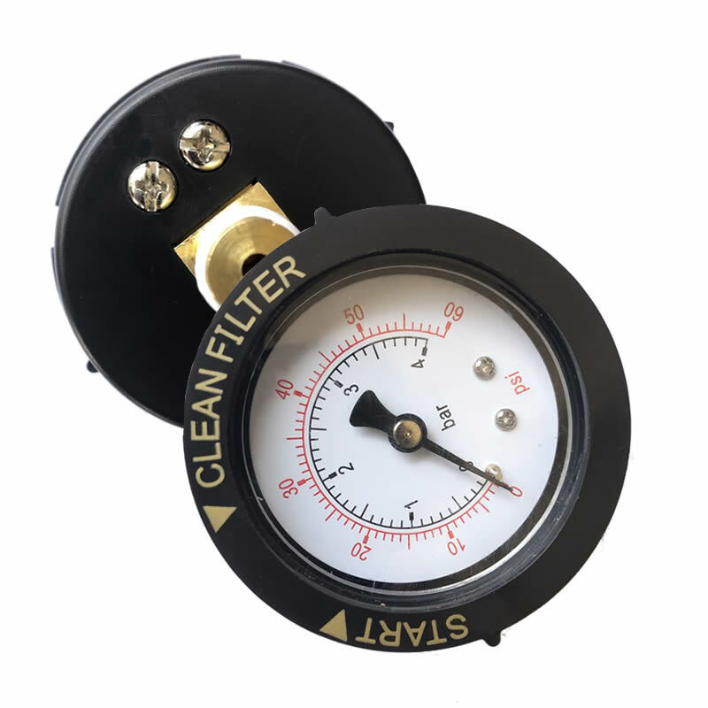 Pressure Gauge 0-60 PSI replacement for Valve Filters 1/4" NPT Center Back Mount