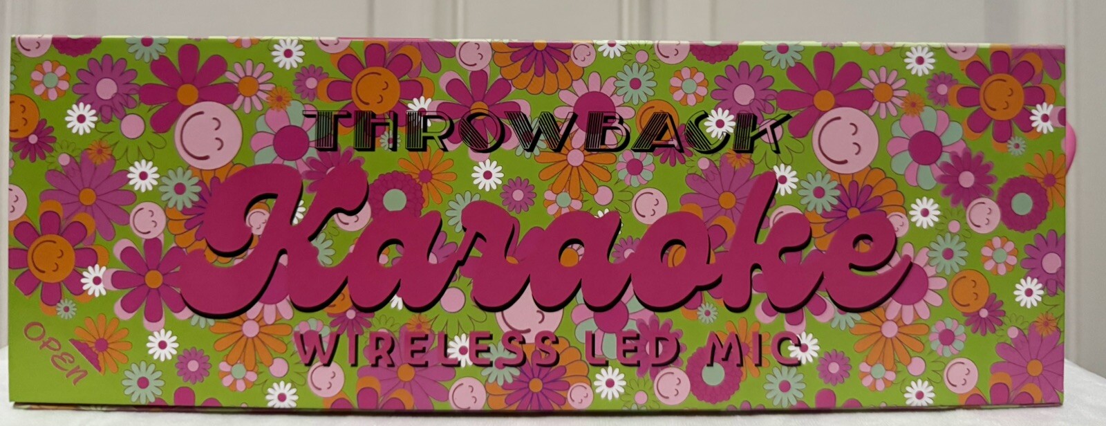Throwback Karaoke Wireless Bluetooth MIC, Colorful LED Lights, NEW IN BOX