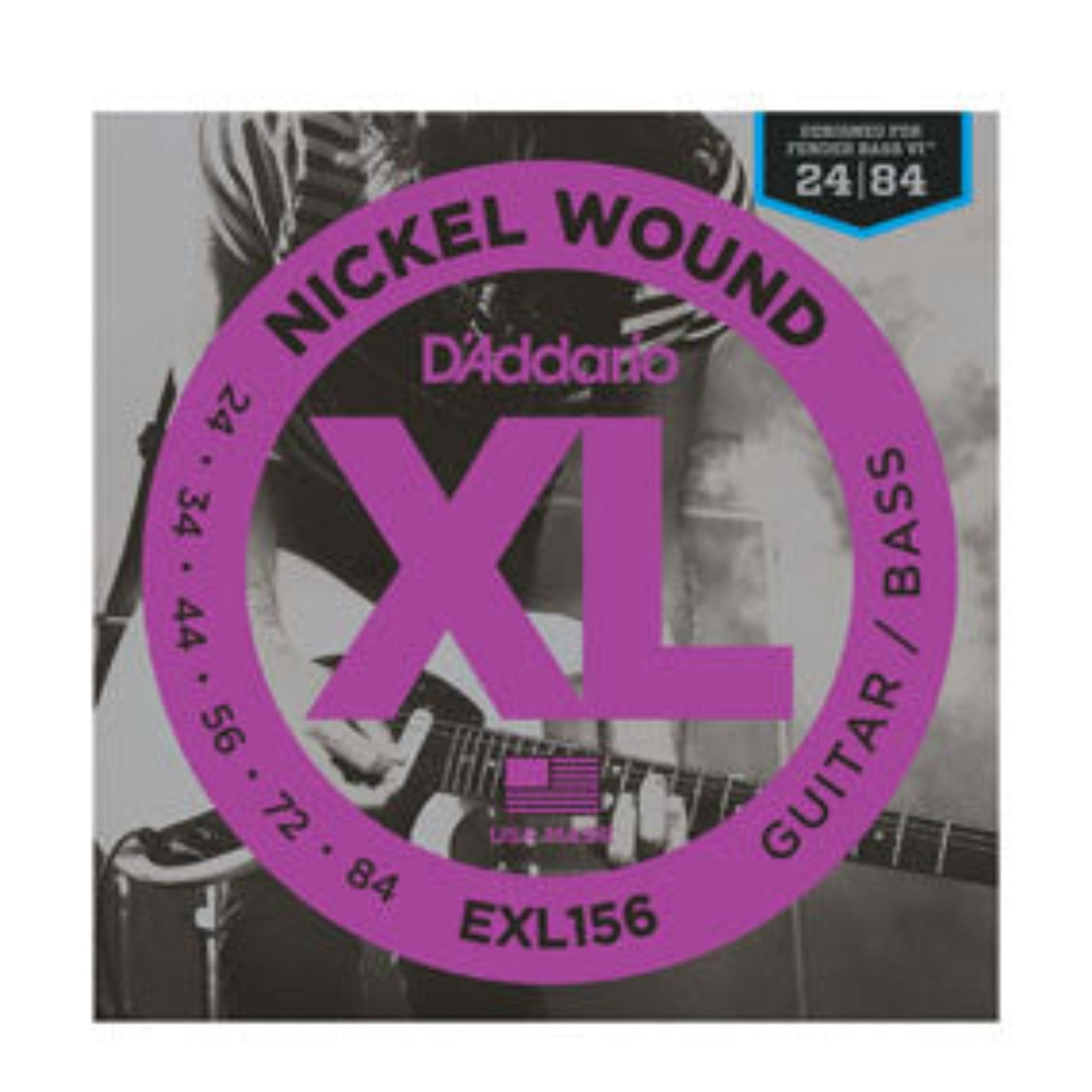 Used D'Addario EXL156 Nickel Wound, Fender Bass VI, 24-84
