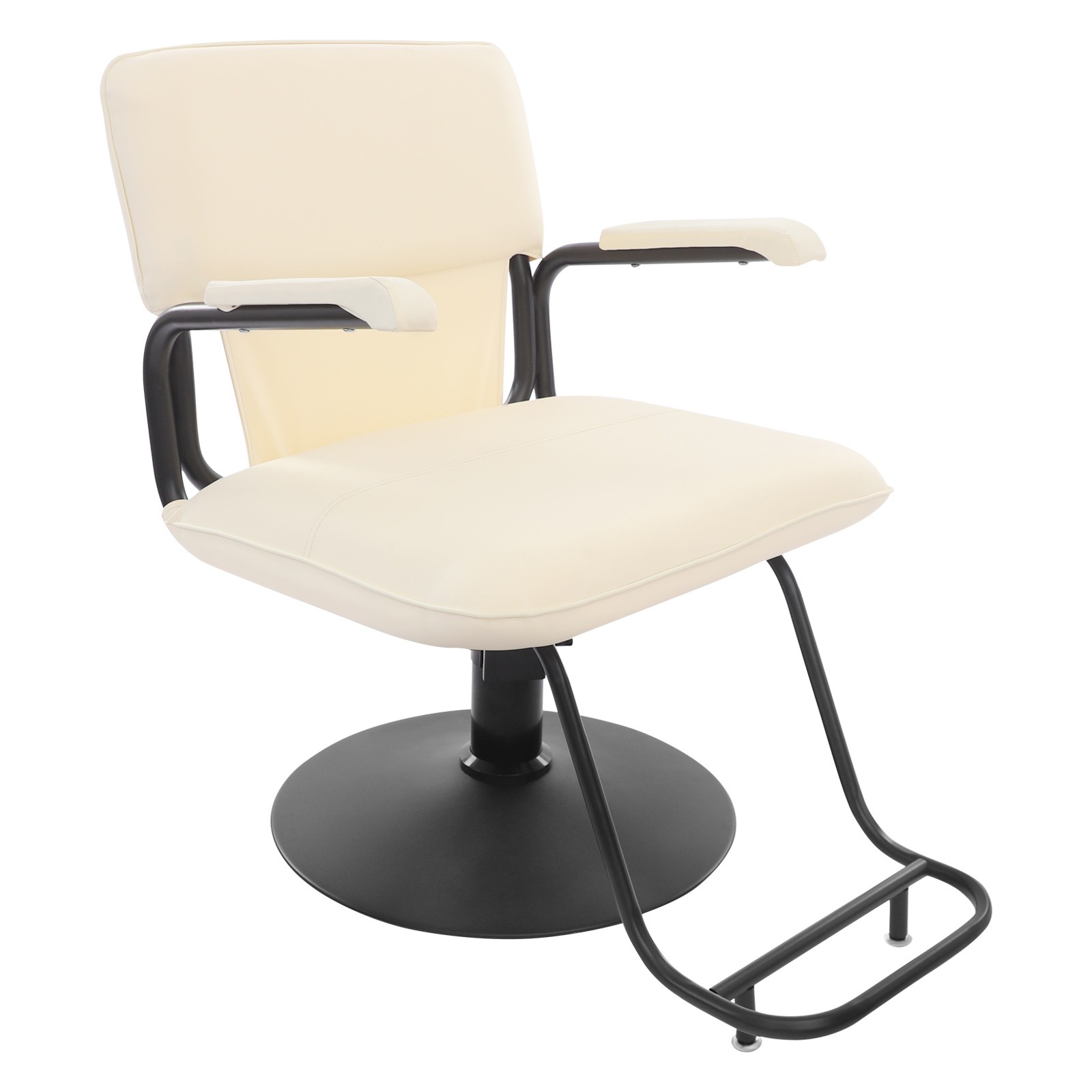 Salon Styling Chair, 360° Swivel Barber Chair, Adjustable Beauty Chair -white