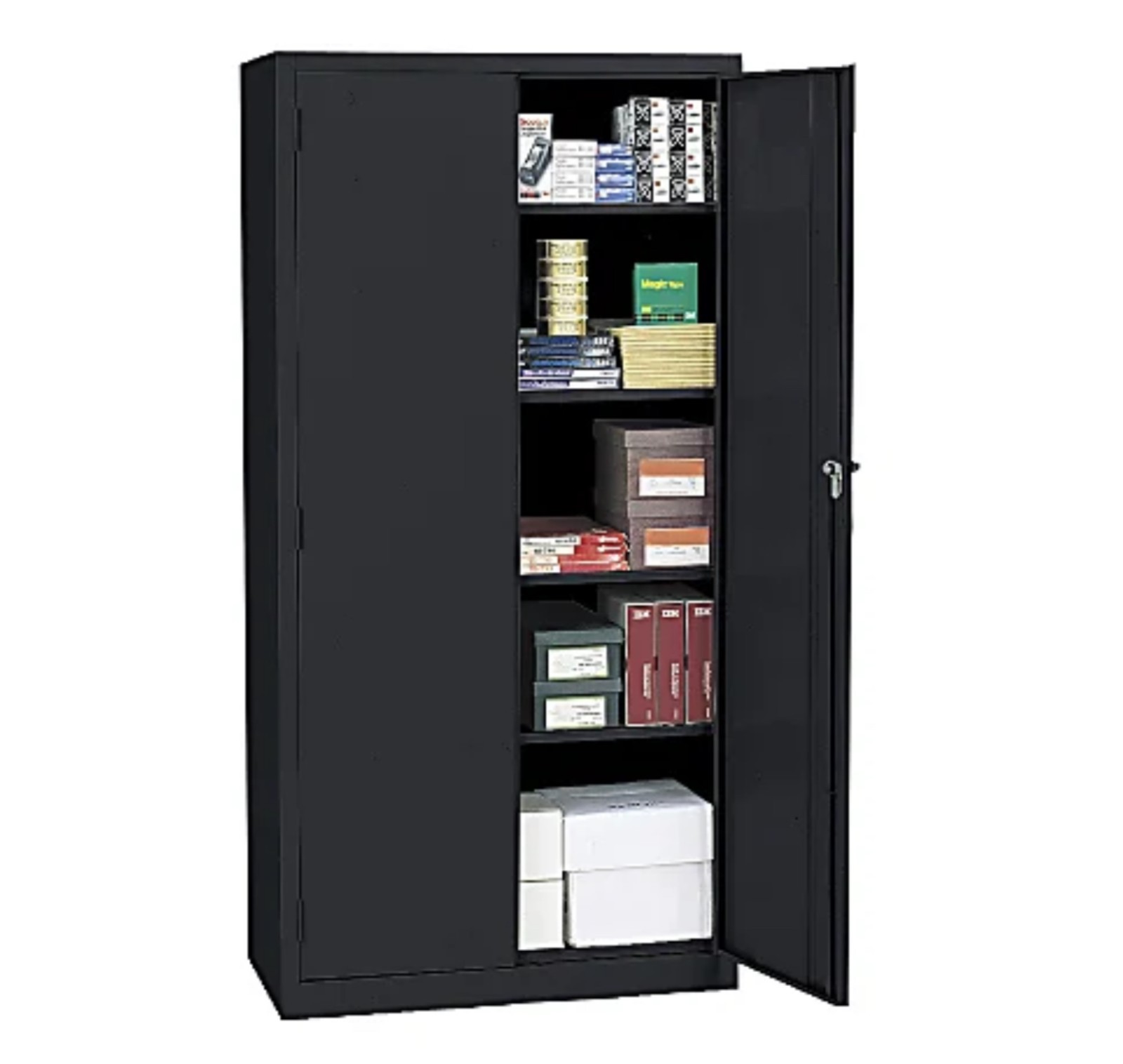 Realspace 36"W Steel 5-Shelf Cabinet 945822 - Black