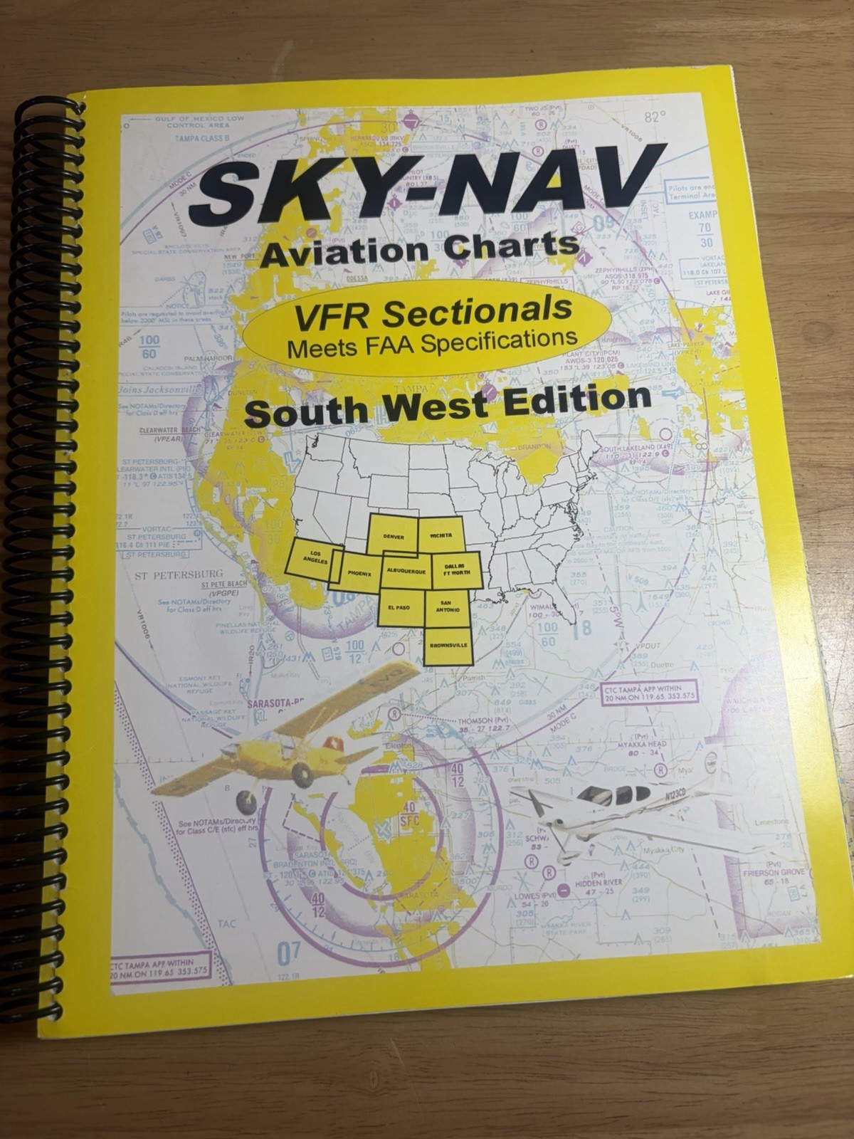 Sky Nav Aviation Charts VFR Sectionals Southwest Edition 2017 Spiral Bound FAA