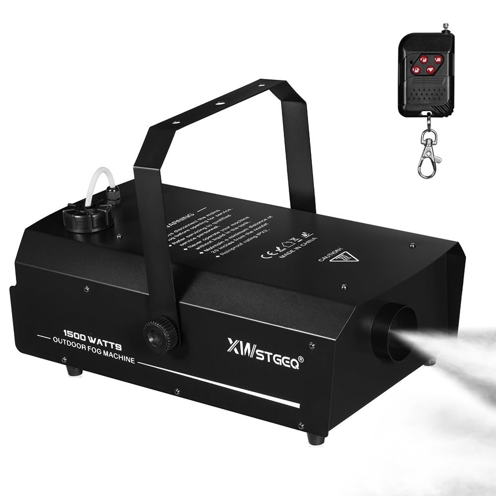 XWSTGEQ 1500W DMX Fog Machine Stage Fog Smoke Machine w/ Remote