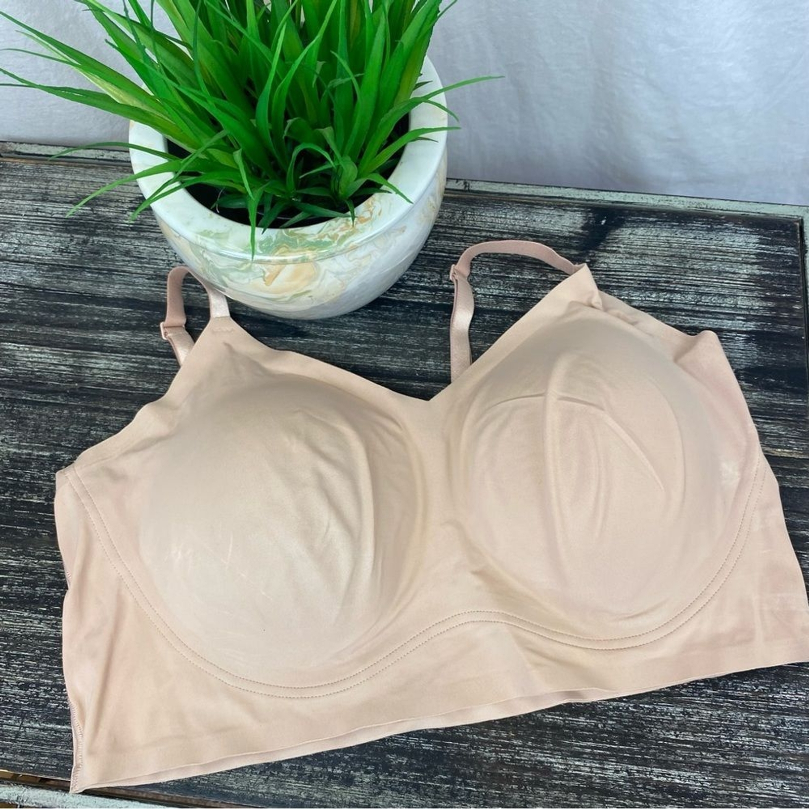 True Nude Full Cup Wire Free Padded Bra XL