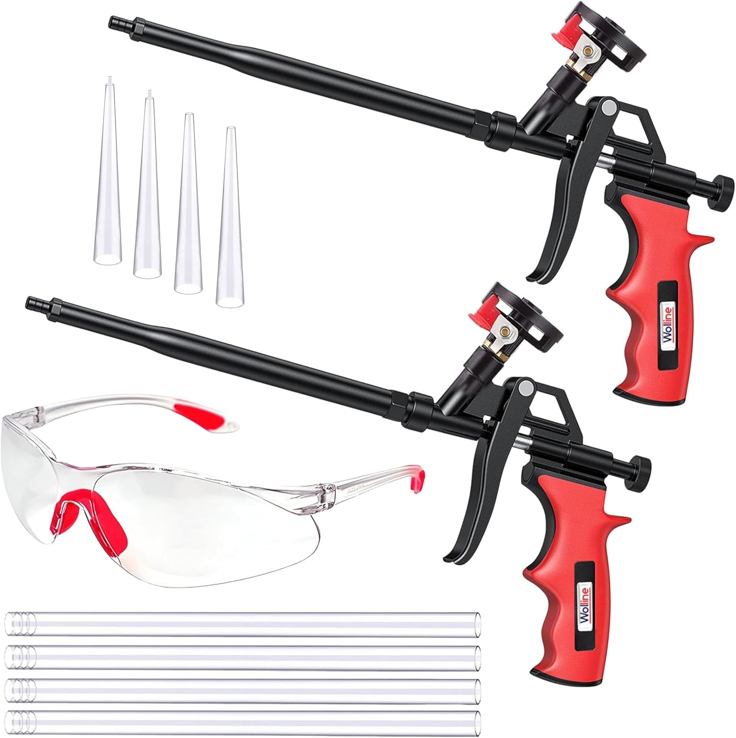 Wolline Professional Spray Foam Insulation Gun Red 1 - 2 - 4 Pack Options