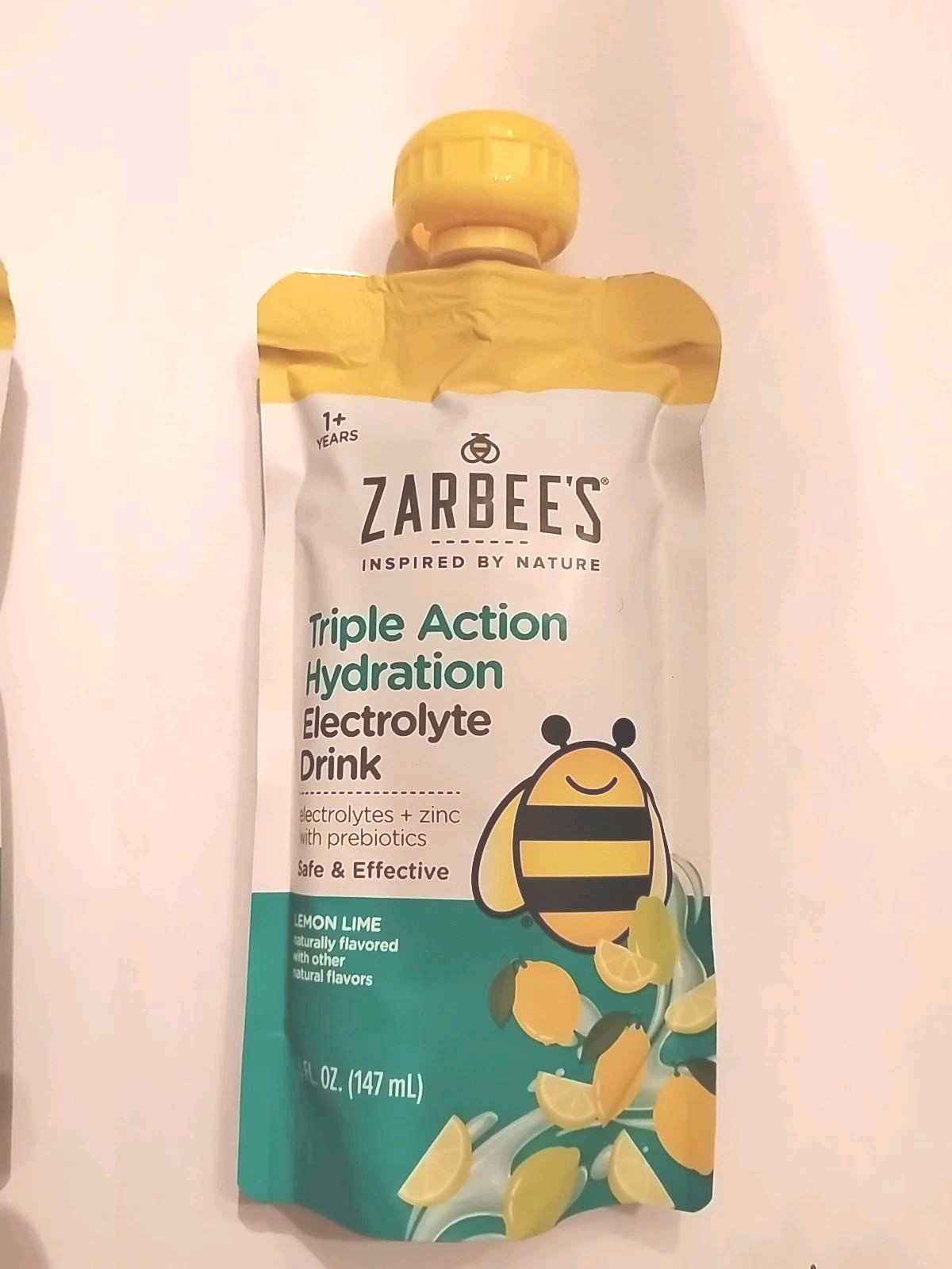 2 Zarbee's Triple Action Hydration Electrolyte Drink Strawberry Lem/ Lemon Lime