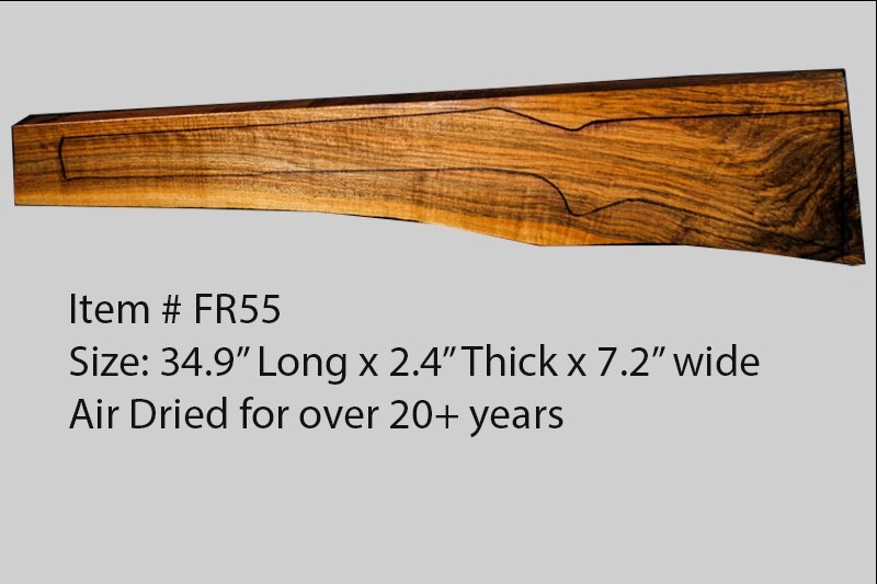 French walnut gun stock blank for rifles fr55