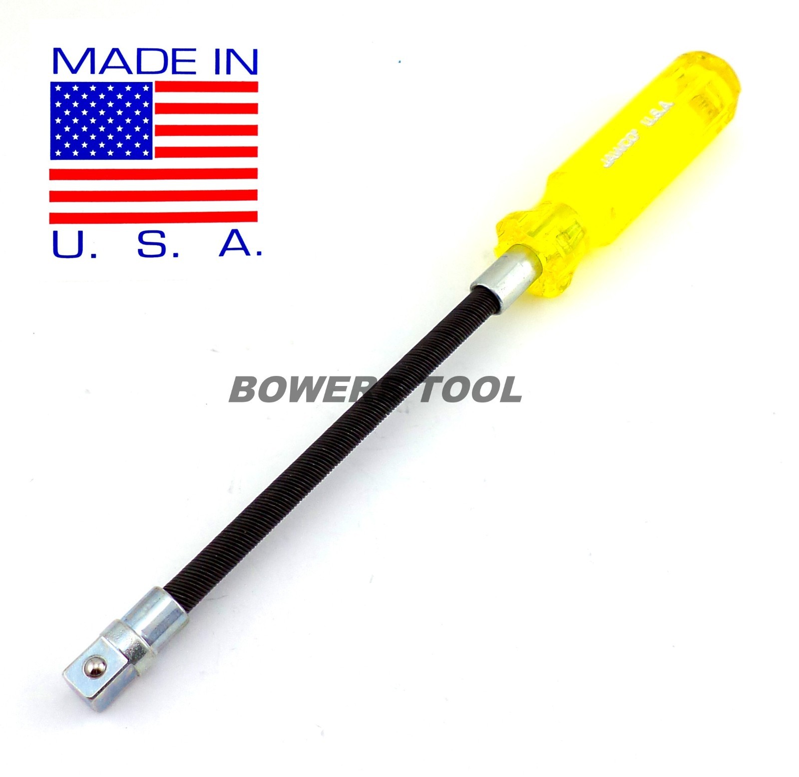 Jawco 3/8" Flexible Spinner Handle 10" Length Flex Socket Nut Driver MADE IN USA