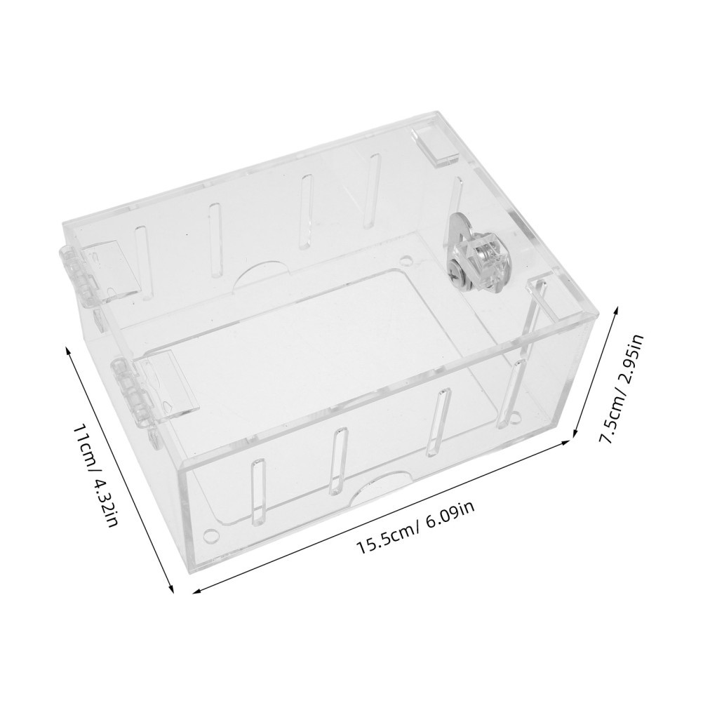Transparent Thermostat Guard with Lock Durable Acrylic Lockable Cover for Wall