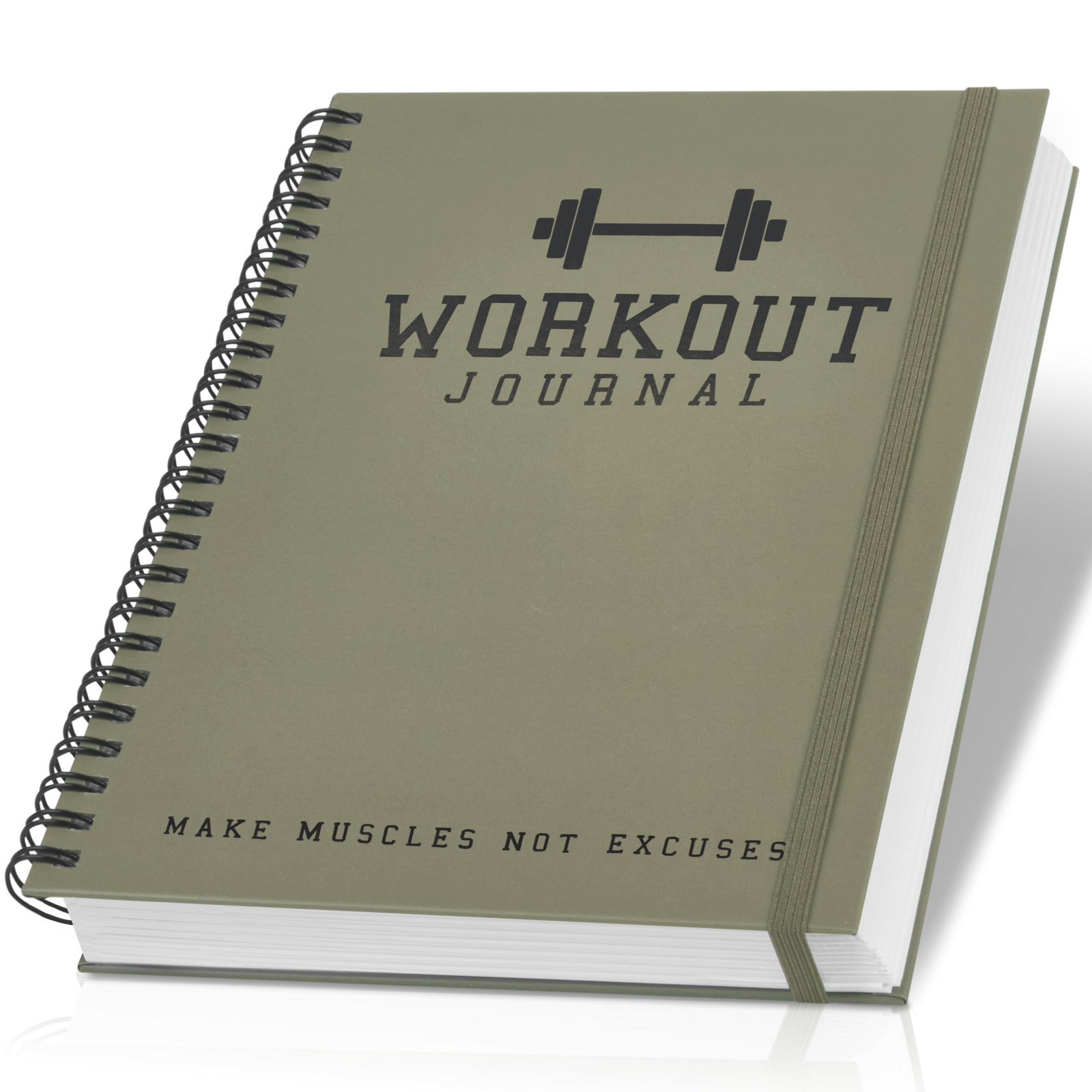 The Ultimate Fitness Journal for Tracking and Crushing Your Gym Army Green