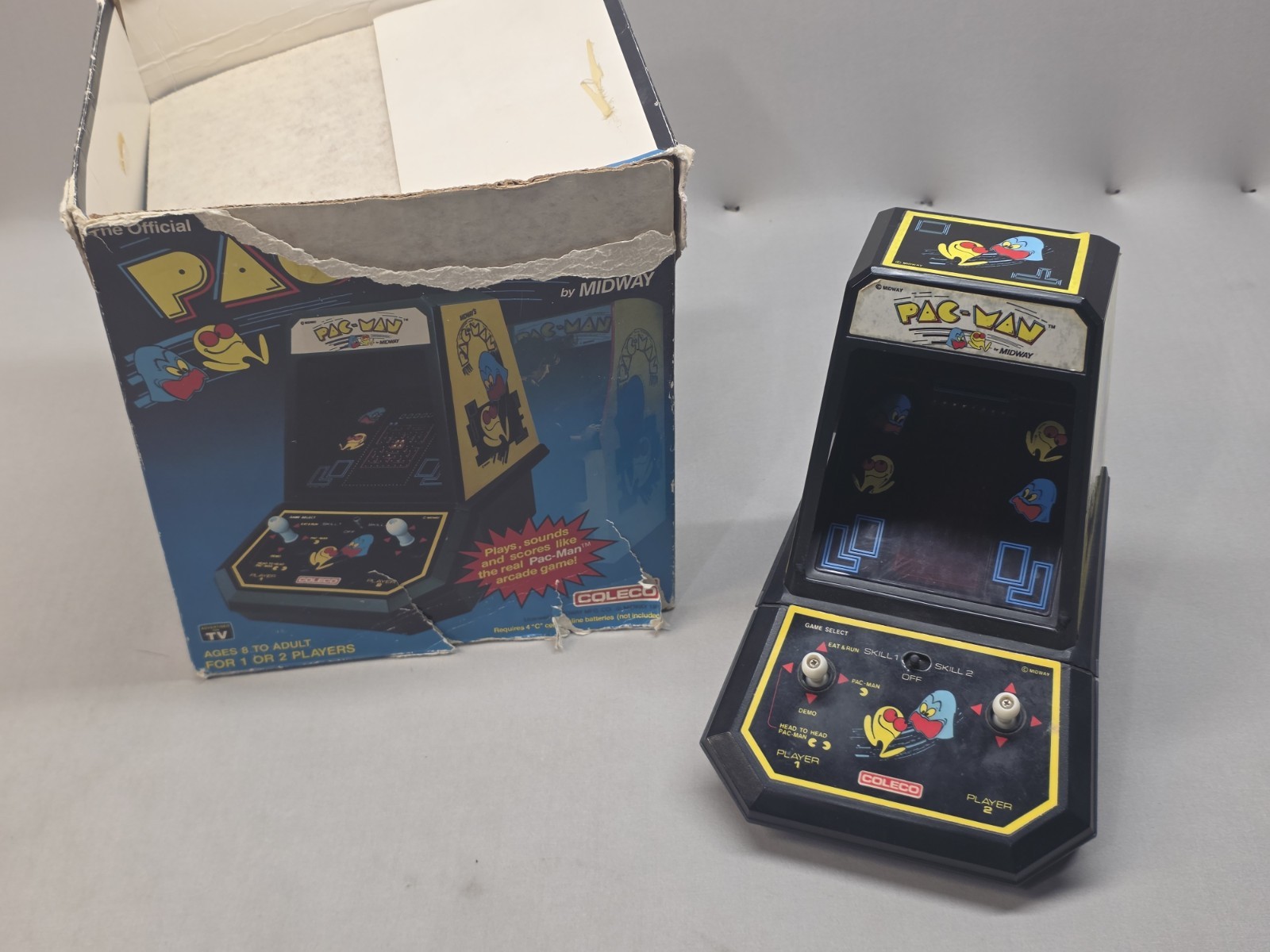 Pac-Man Arcade Table Top Game System Coleco Industries Japan 1981 See Details