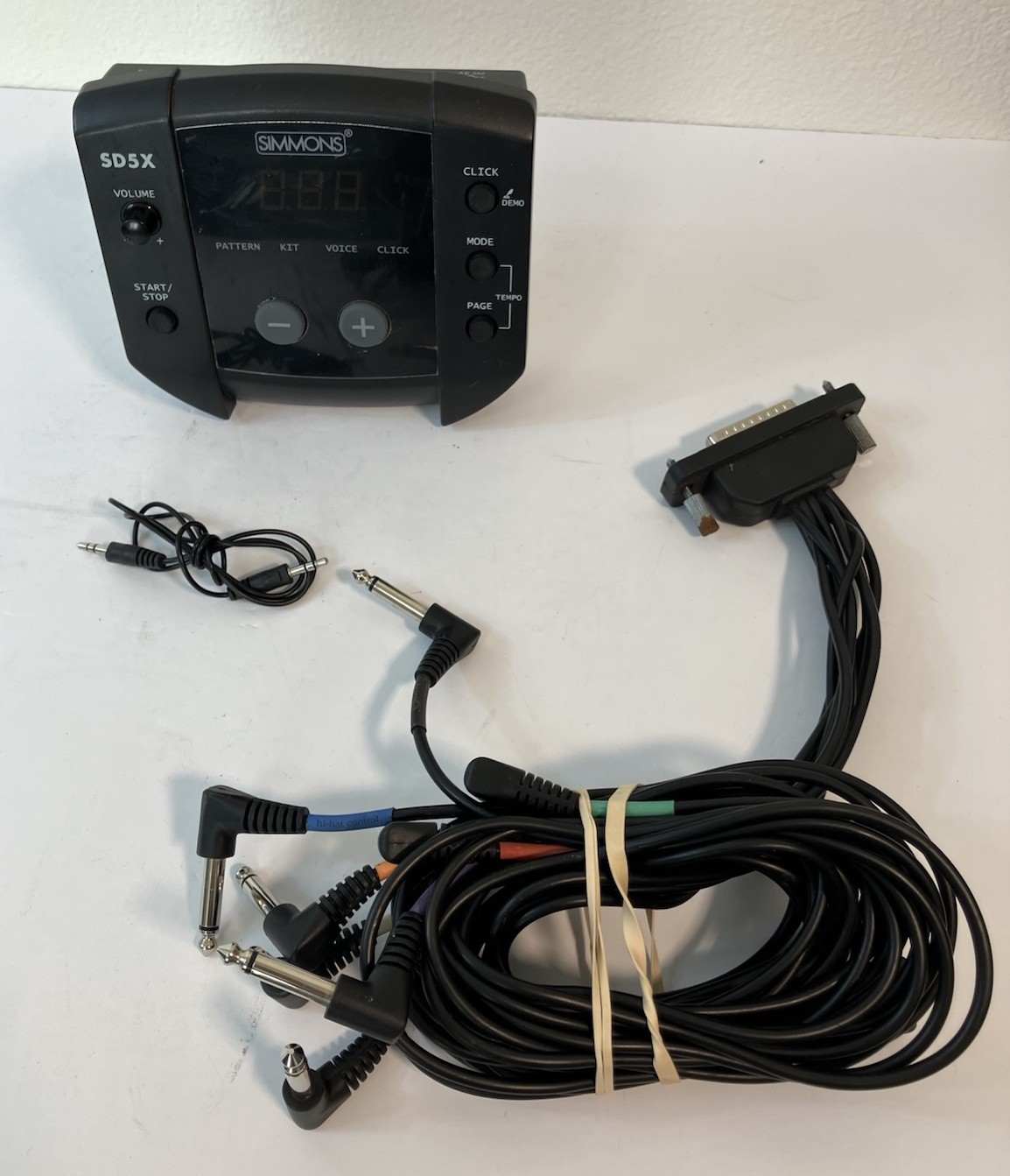 Simmons SD5X Electronic Drum Module and harness. No Power Supply.