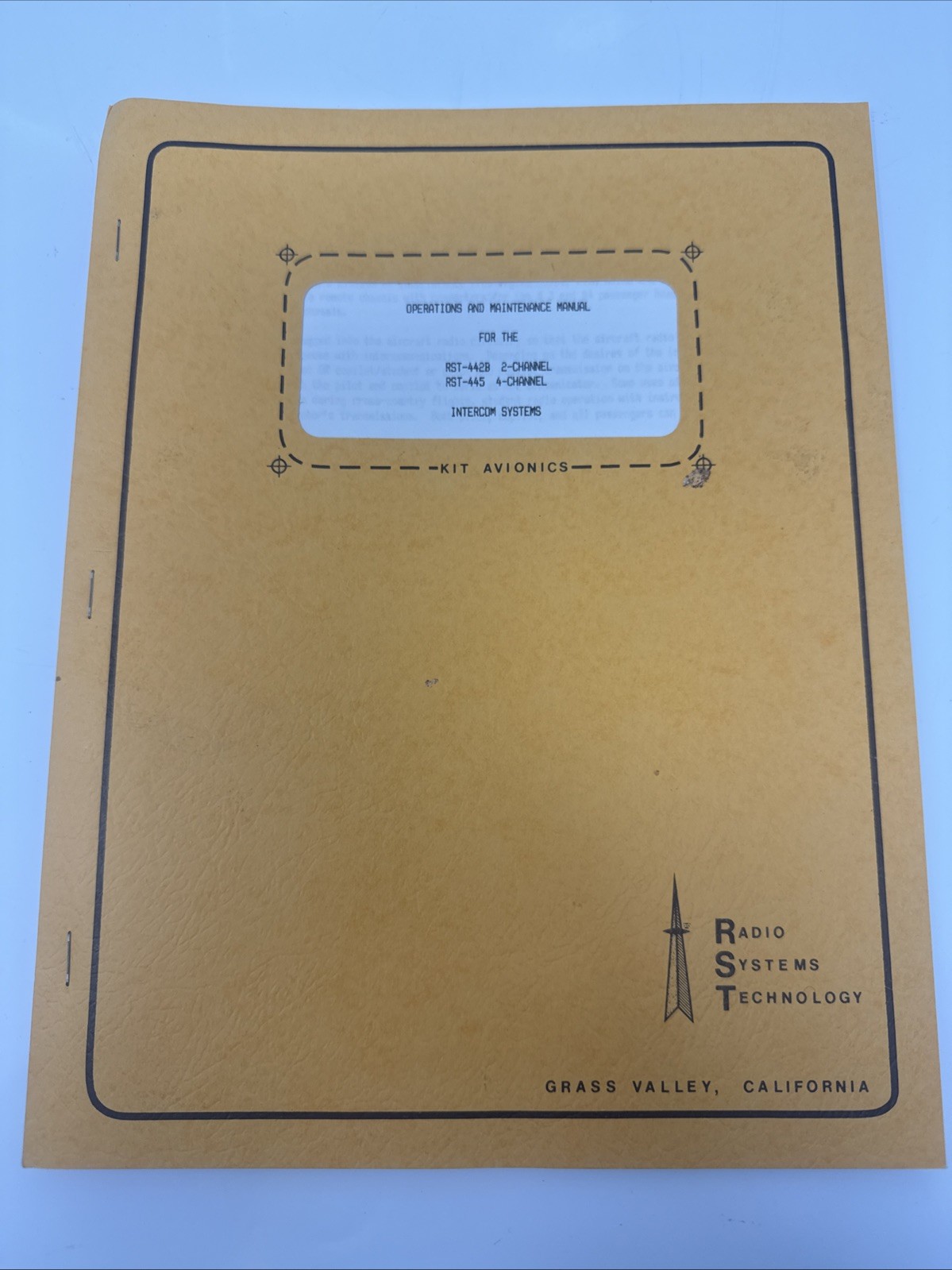 RST Manual - Manual For RST-442B 2-Channel And RST-445 4-Channel
