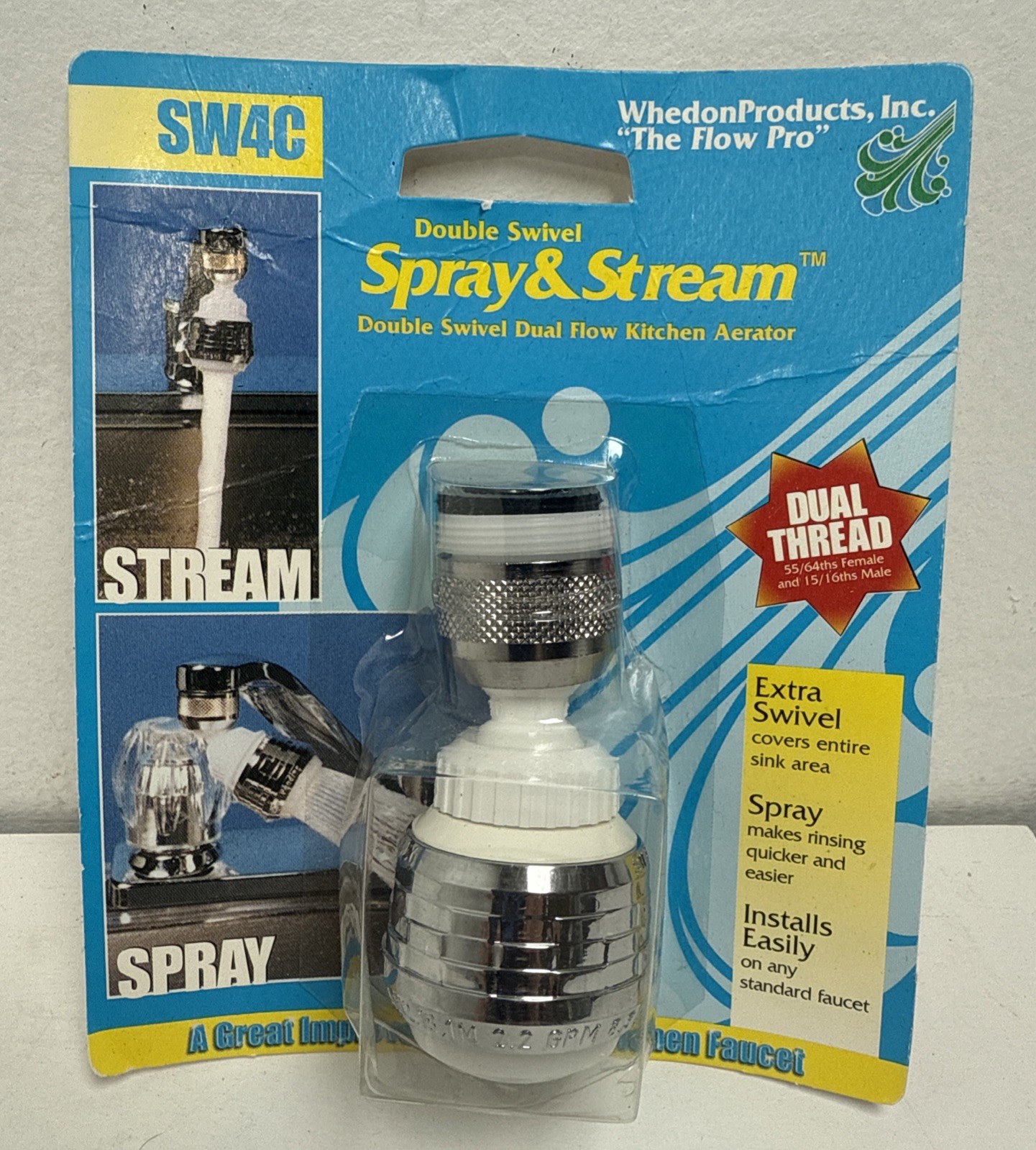 Whedon Products Double Swivel Spray & Stream Dual Flow Aerator SW4C
