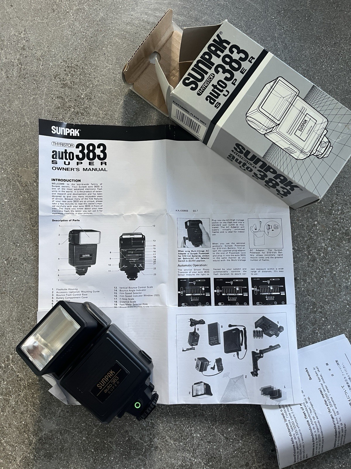Vintage Sunpak Thyristor Auto 383 Super Flash