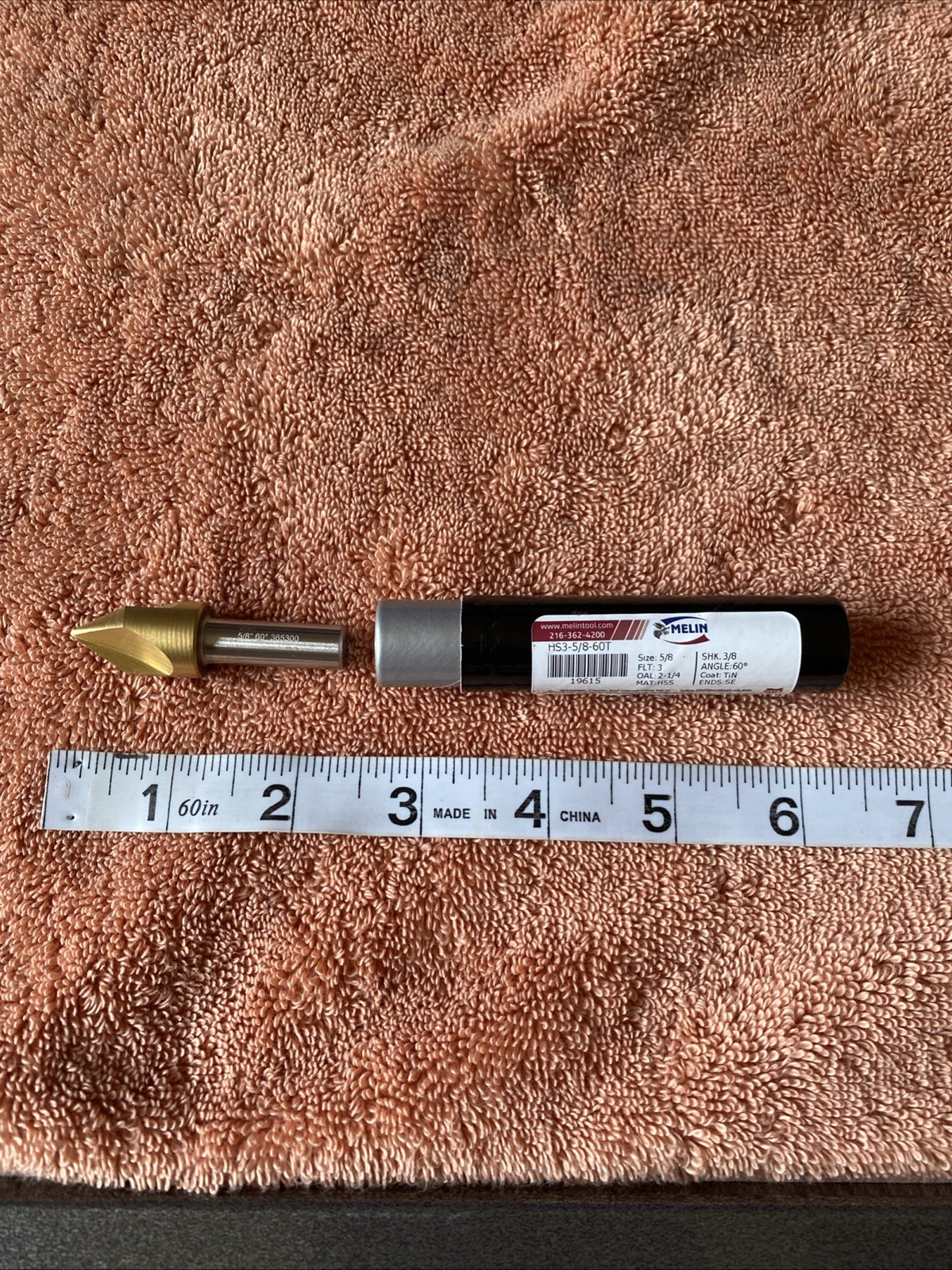 Melin HS3-5/8-60T 3F Countersink - General Purpose 5/8 60 Degree New