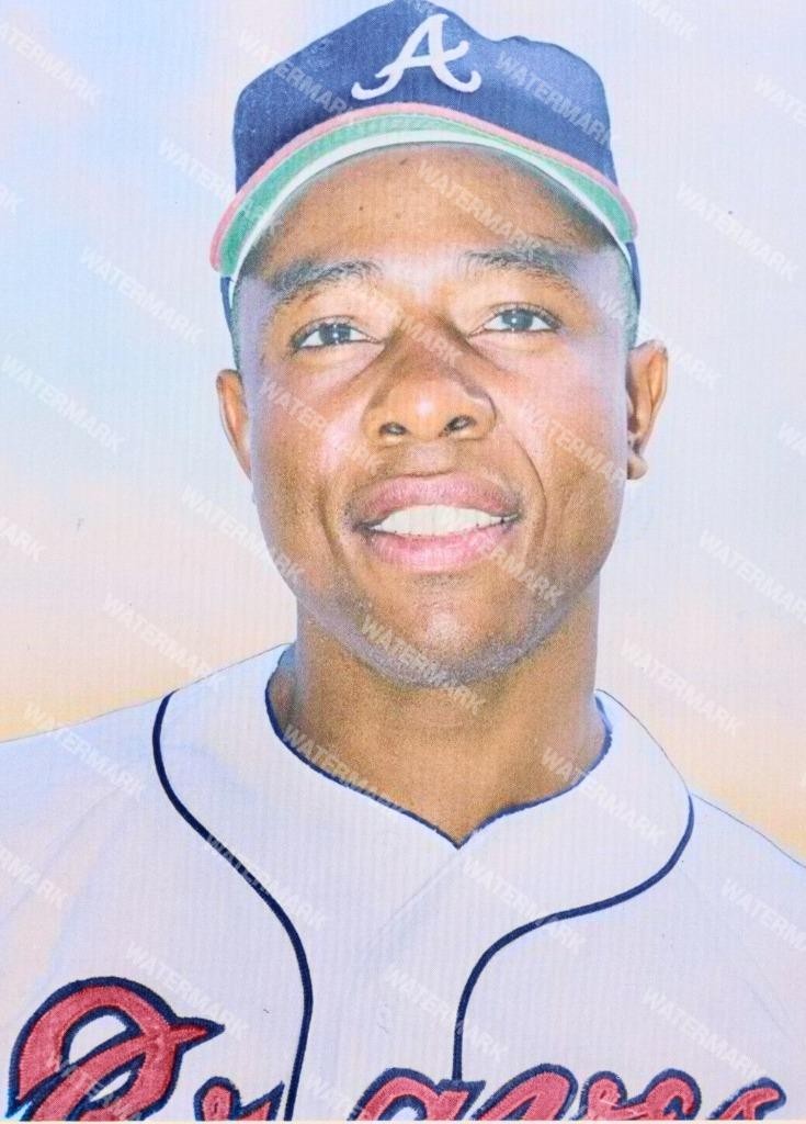 GW186 Hank Aaron Atlanta Braves 8x10 11x14 16x20 Colorized Photo