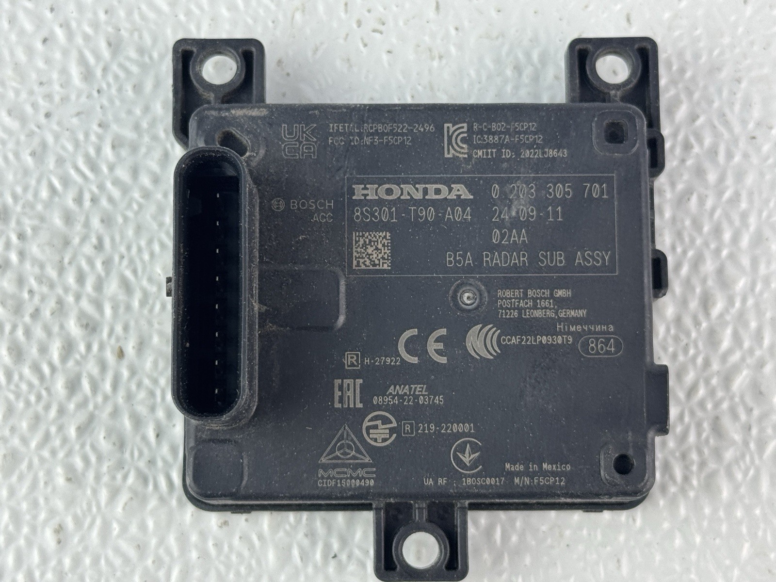 2023 - 2025 Honda CR-V Adapt Cruise Control Sensor OEM 8S301-T90-A04