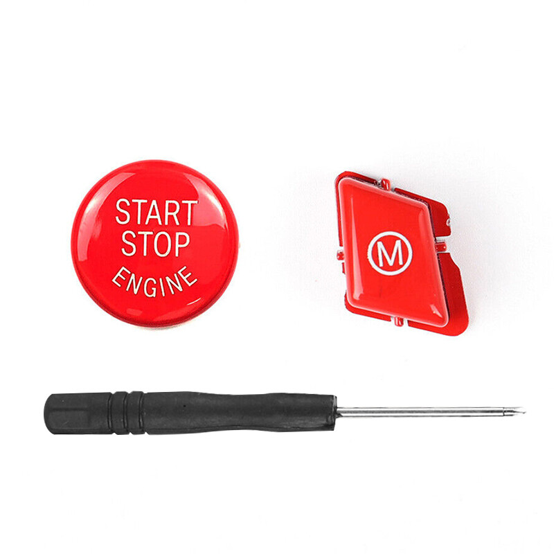 Car Engine Start Stop Switch Button Red Steering Wheel M Mode For BMW E92 E90 M3