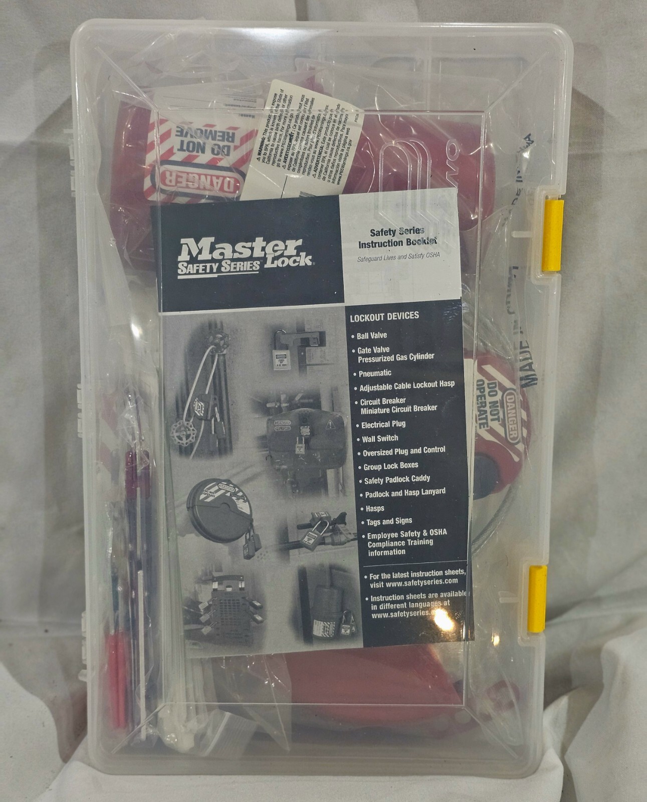 *NEW* MASTER LOCK 1458VE410 Portable Kit Filled Elec/Valve Missing (2) 410RED