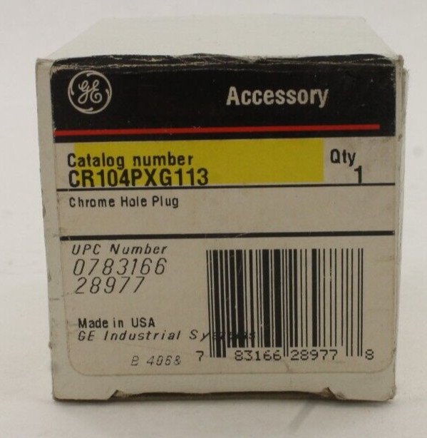 GE CR104PXG113 Chrome Hole Plug