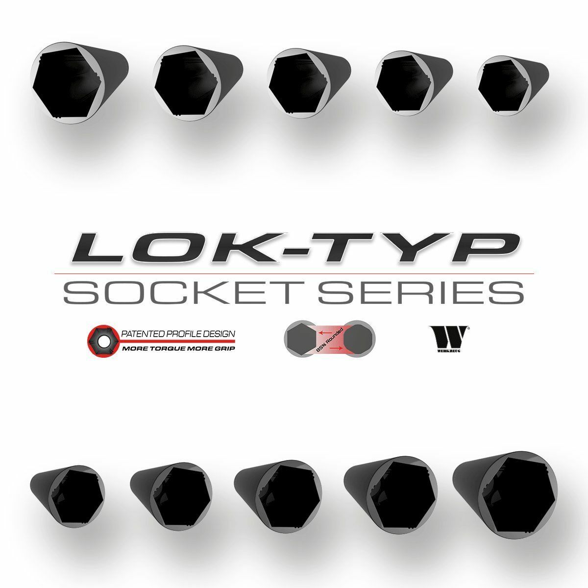Welzh Werkzeug 3/8 Deep Impact Socket Set 12pc Lok-Typ Works On 85% Rounded Nuts