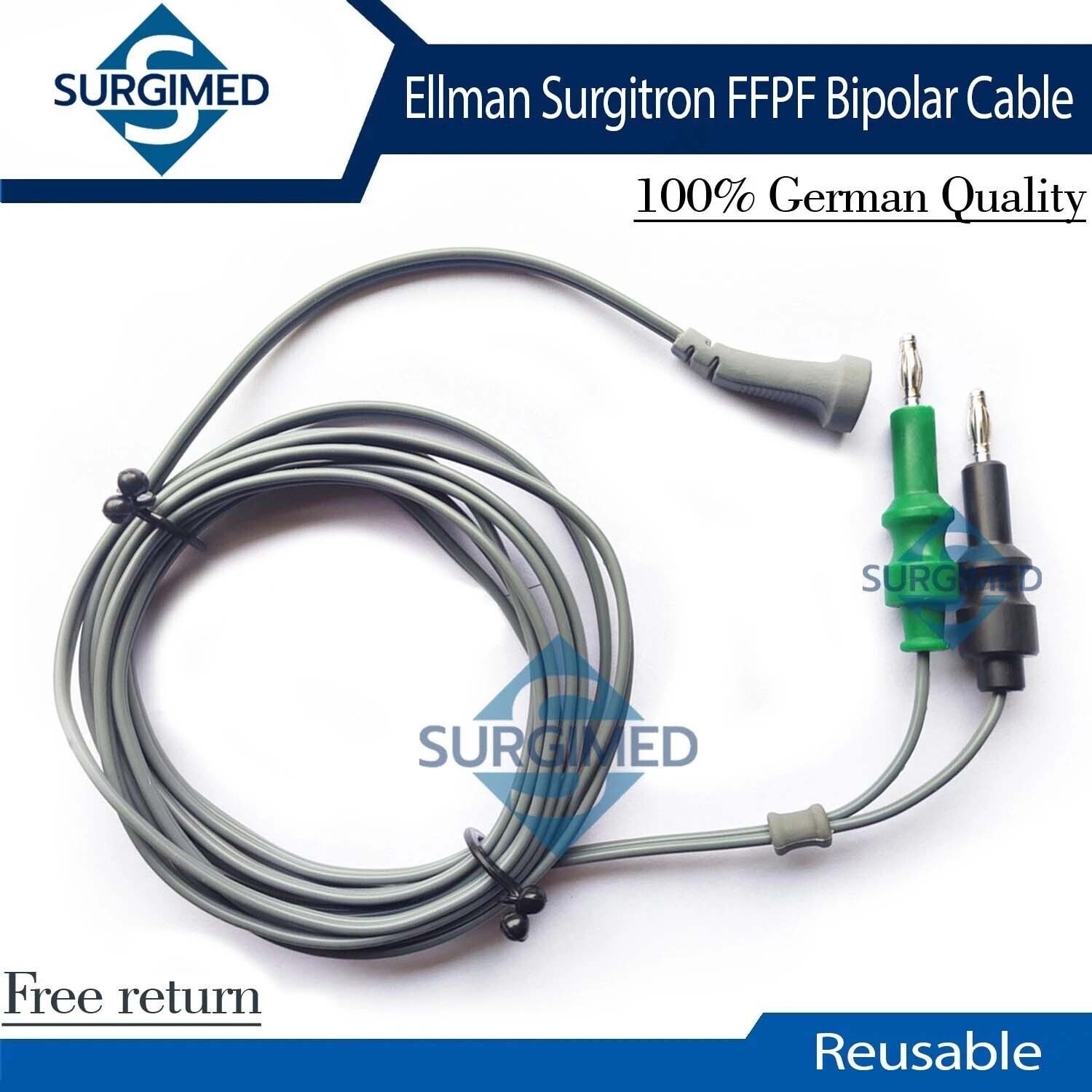 Ellman Surgitron FFPF Bipolar Cable – Reusable Silicone Cord, CE Certified